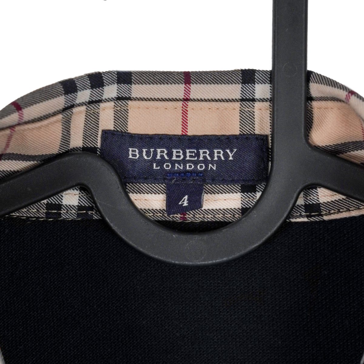 Burberry London Black Wool Blend Long Sleeve Logo Polo Shirt — photo 7