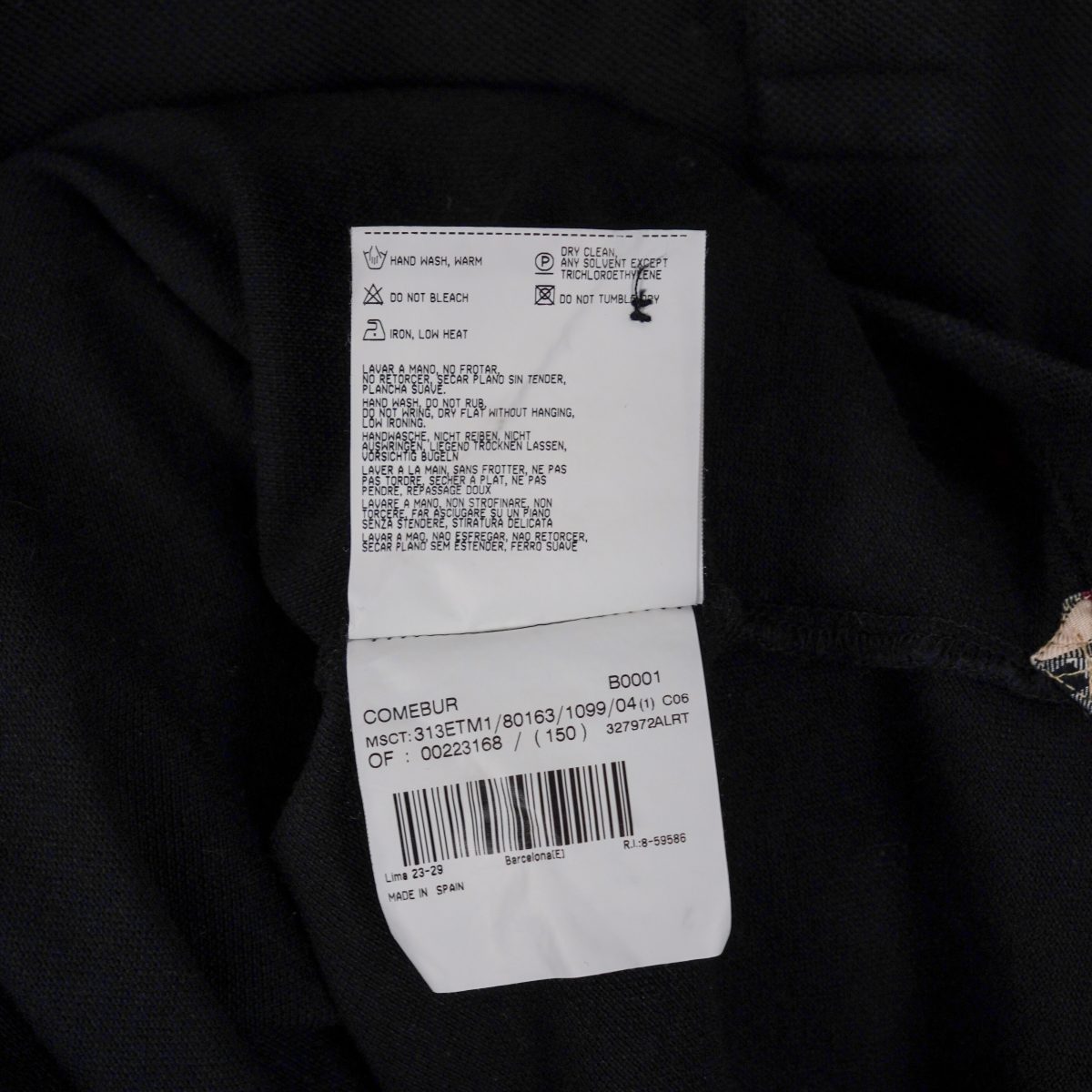 Burberry London Black Wool Blend Long Sleeve Logo Polo Shirt — photo 9