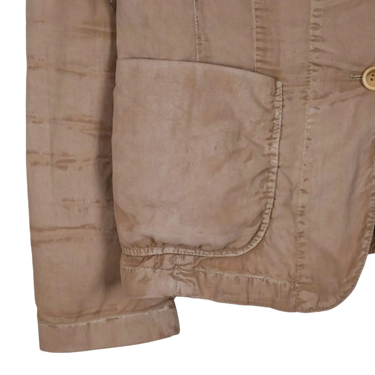 Vintage Prada Sport Beige Garment Dyed Logo Blazer Jacket — photo 8