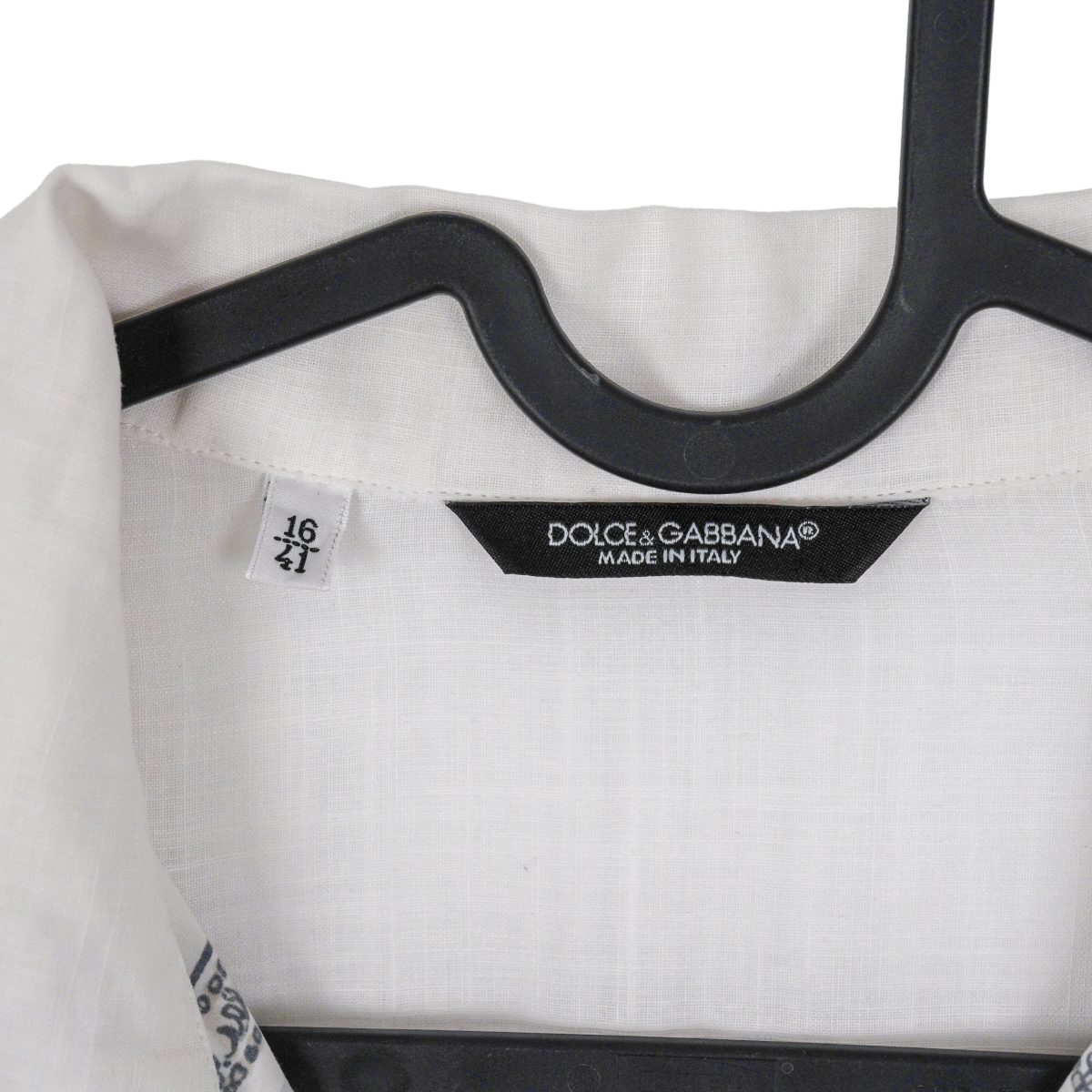 Dolce Gabbana White Linen Hemp Parthenon Print Polo Shirt — photo 9