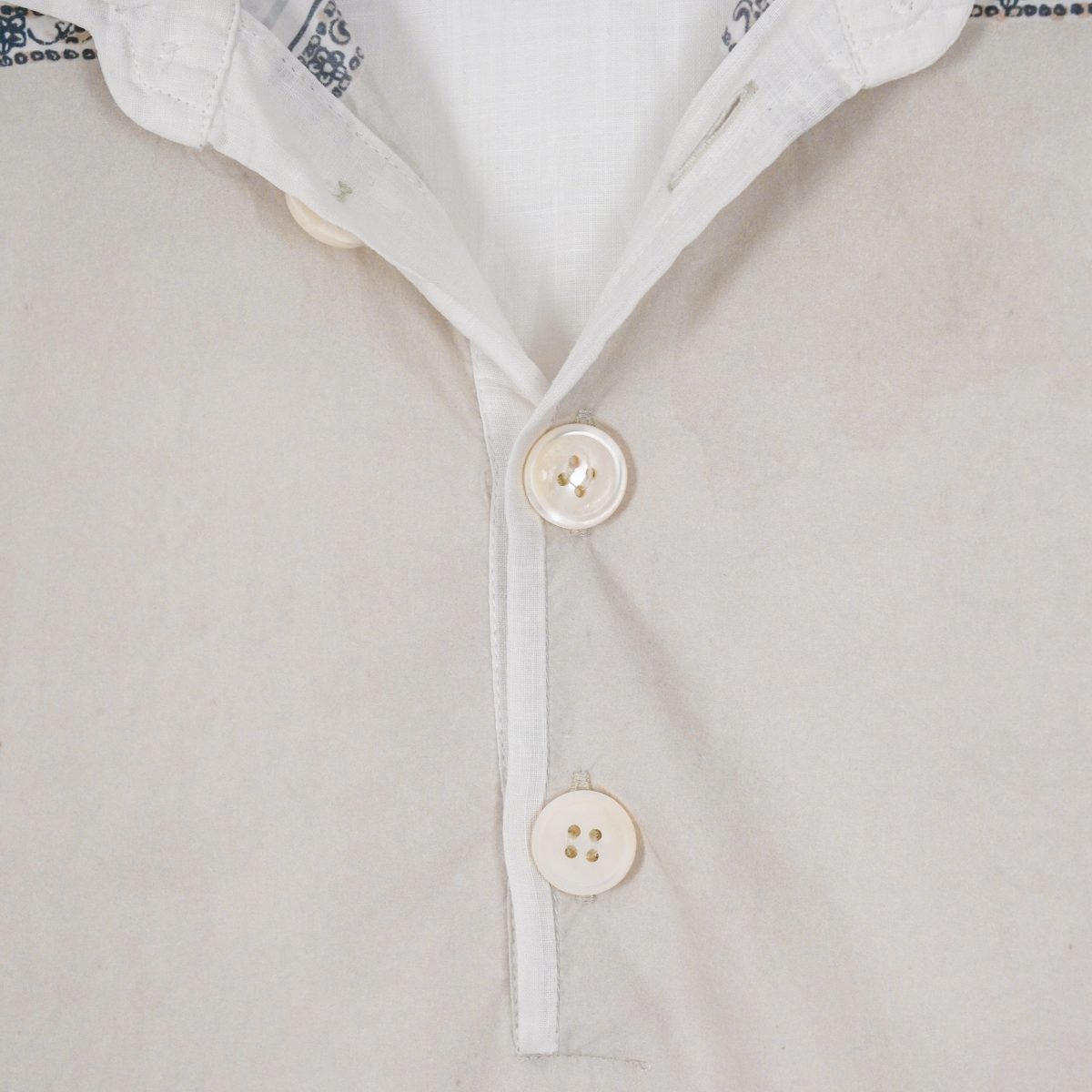 Dolce Gabbana White Linen Hemp Parthenon Print Polo Shirt — photo 4