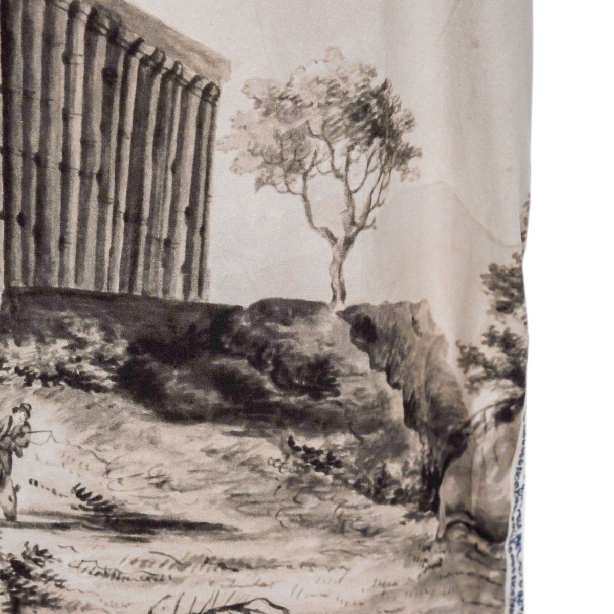 Dolce Gabbana White Linen Hemp Parthenon Print Polo Shirt — photo 6