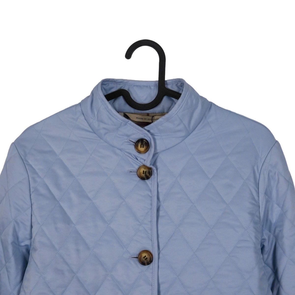 Burberry London Light Blue Nova Check Diamond Quilted Jacket — photo 3