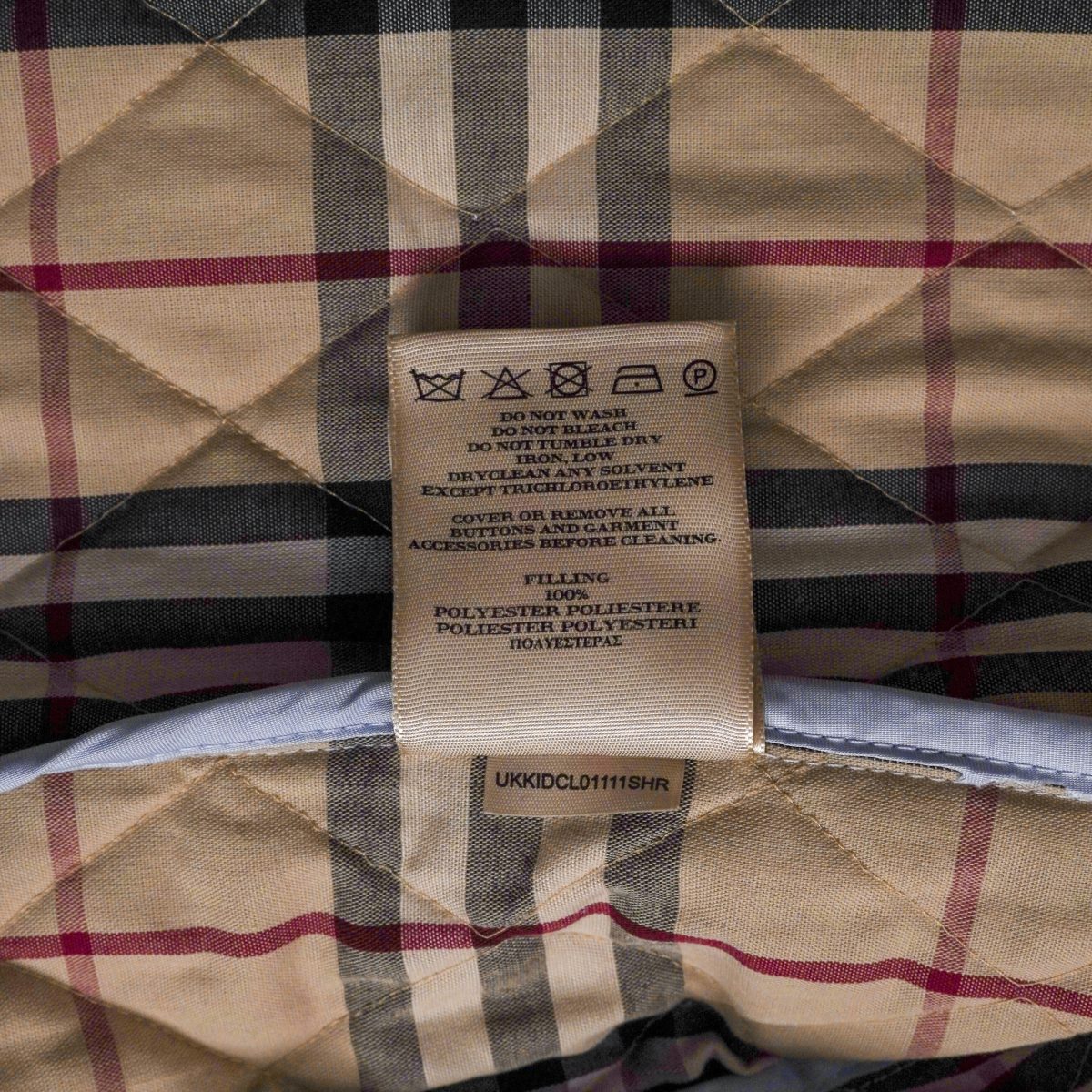 Burberry London Light Blue Nova Check Diamond Quilted Jacket — photo 13