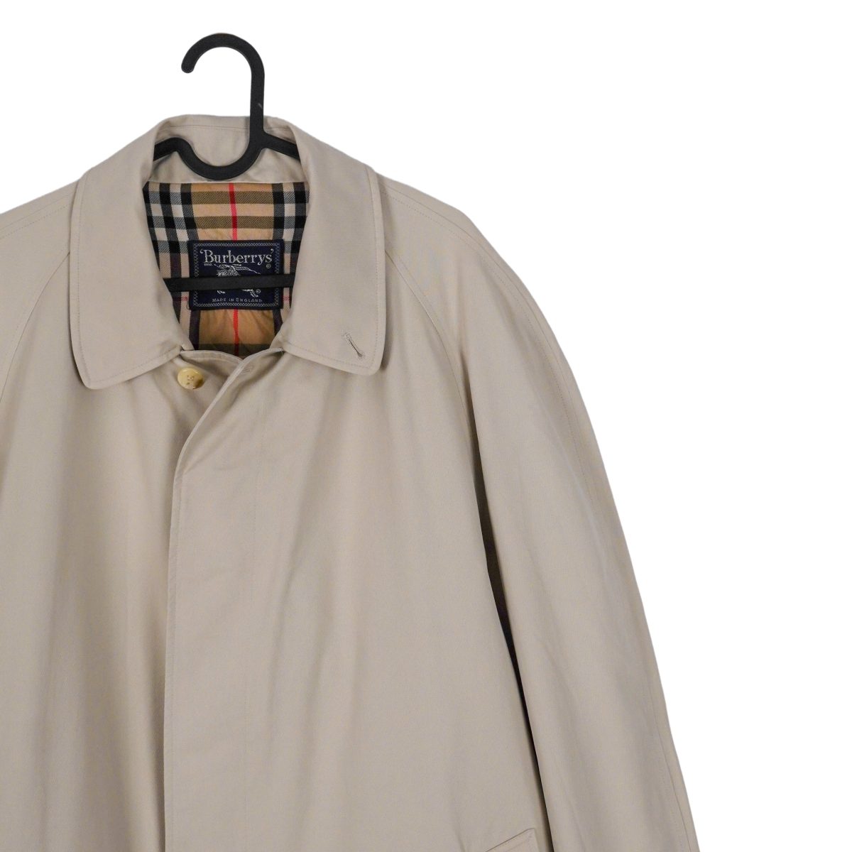 Vintage Burberrys England Beige Nova Check Logo Coat Jacket — photo 4
