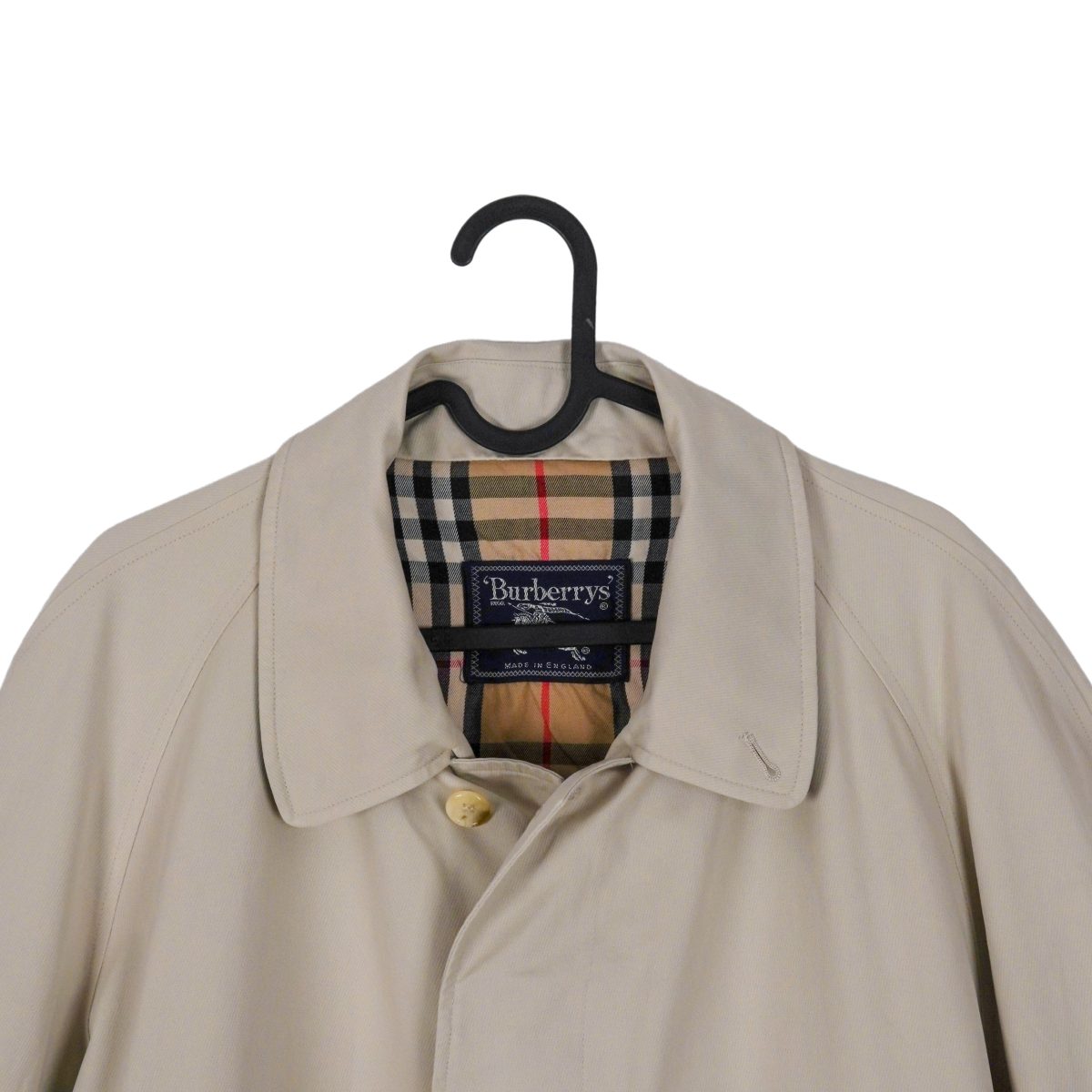 Vintage Burberrys England Beige Nova Check Logo Coat Jacket — photo 3