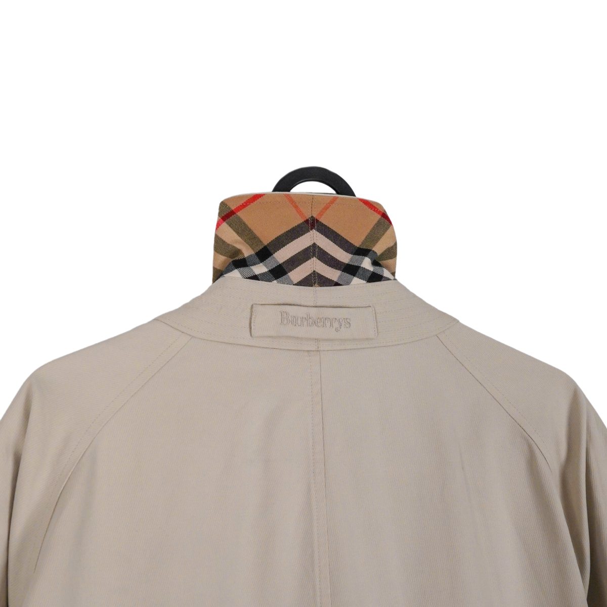 Vintage Burberrys England Beige Nova Check Logo Coat Jacket — photo 9