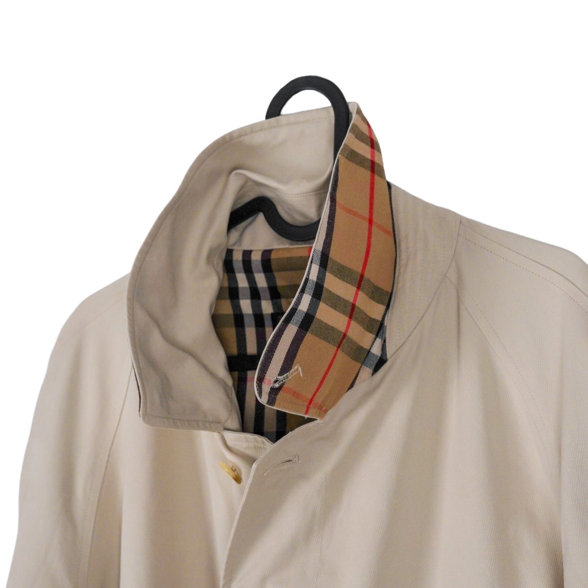 Vintage Burberrys England Beige Nova Check Logo Coat Jacket — photo 5