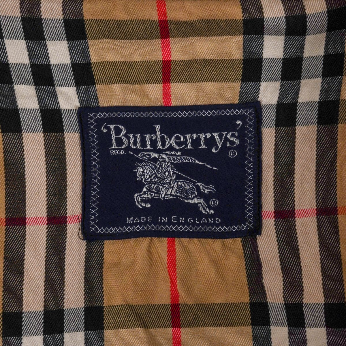 Vintage Burberrys England Beige Nova Check Logo Coat Jacket — photo 11