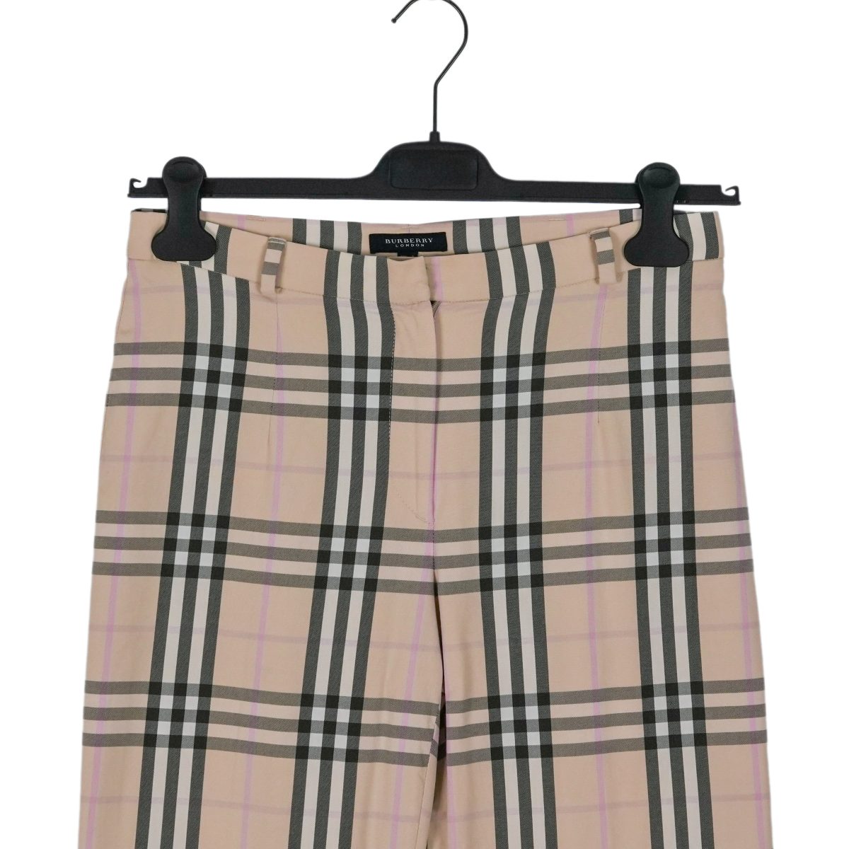 Burberry London Beige Nova Check Straight Trousers Pants — photo 3
