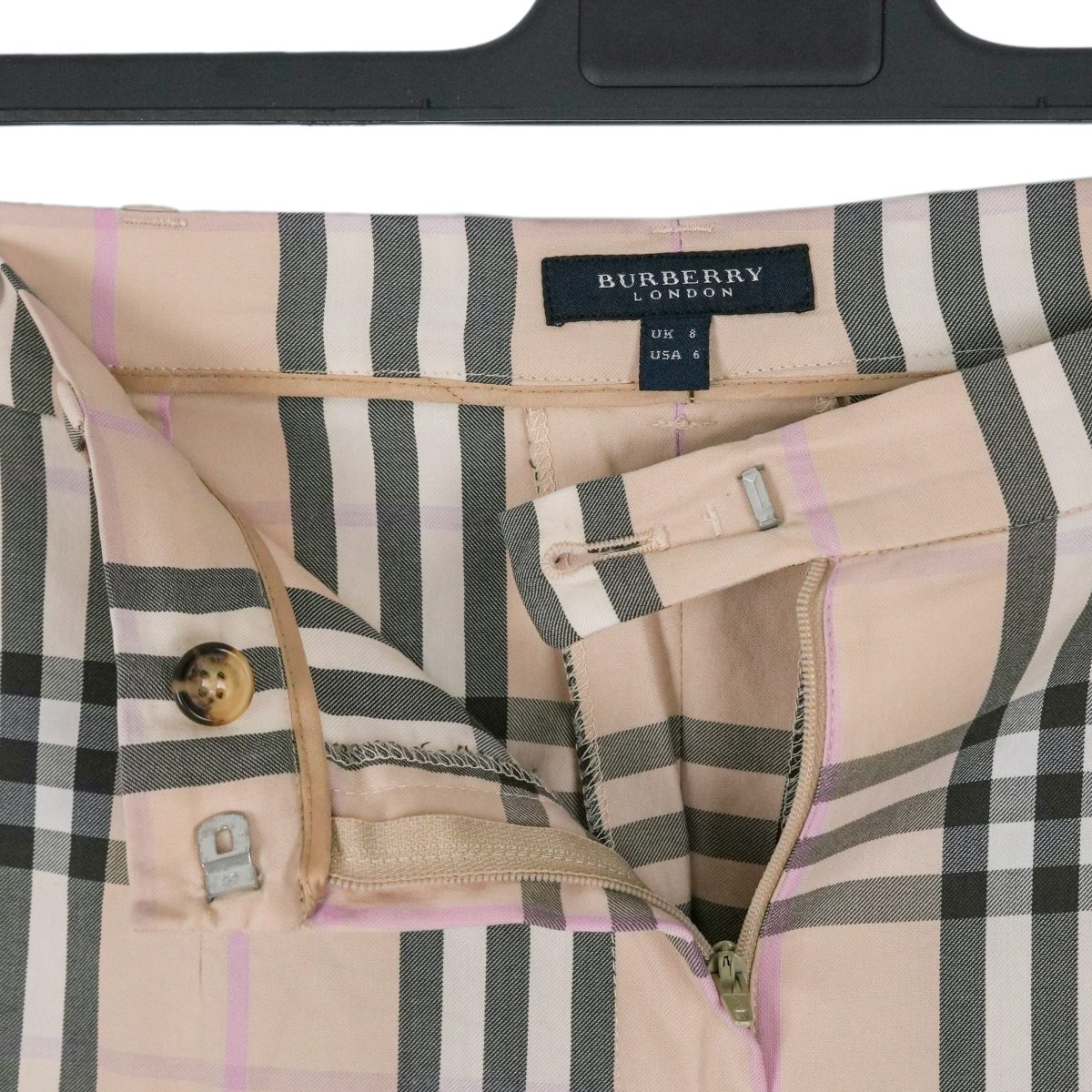 Burberry London Beige Nova Check Straight Trousers Pants — photo 7