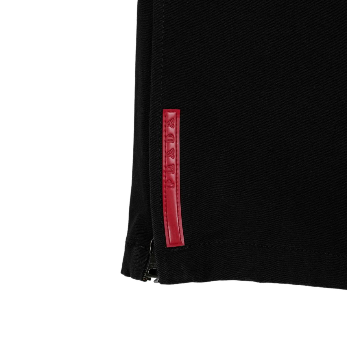 Prada Linea Rossa Black Stretch Tab Logo Trousers Pants — photo 9