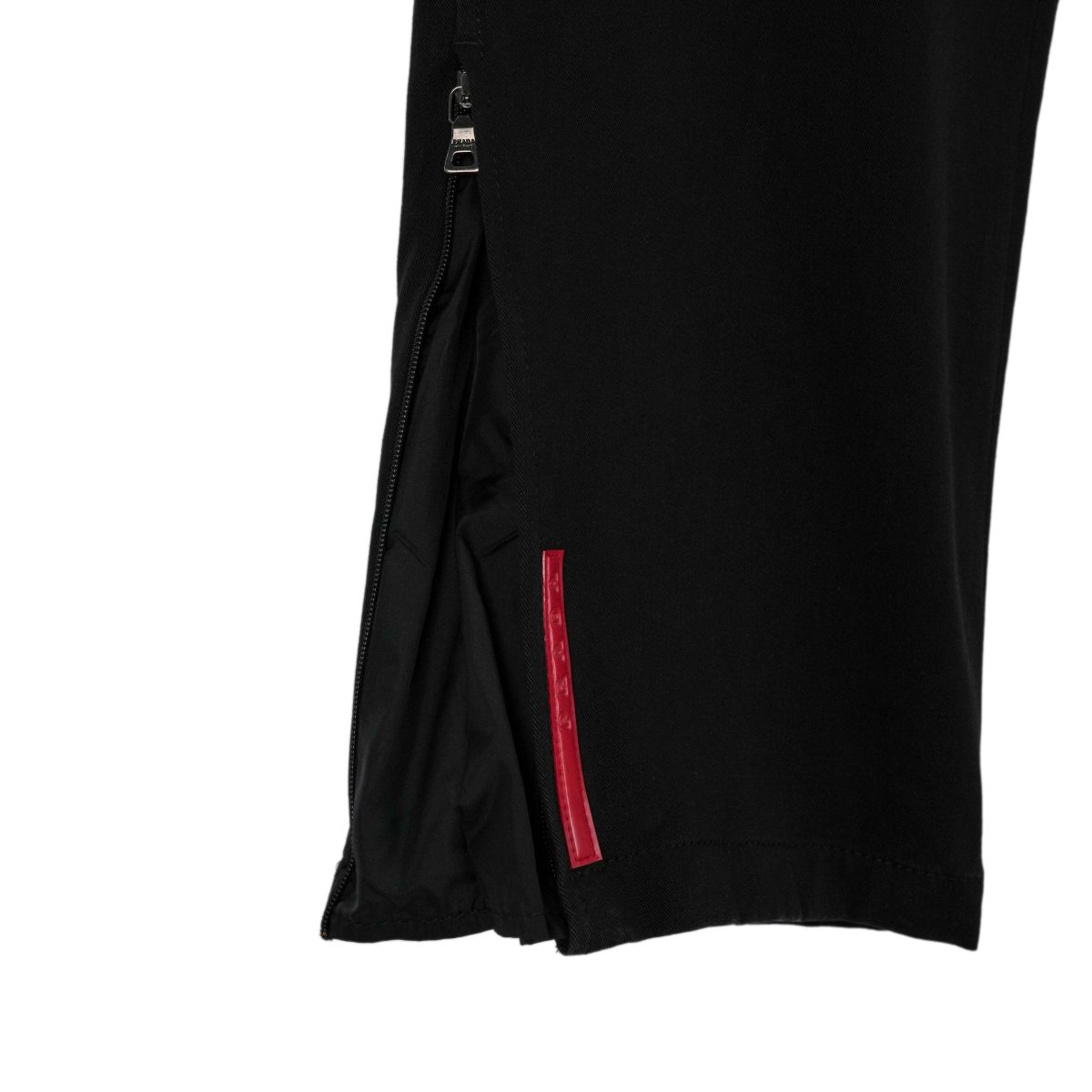 Prada Linea Rossa Black Stretch Tab Logo Trousers Pants — photo 8