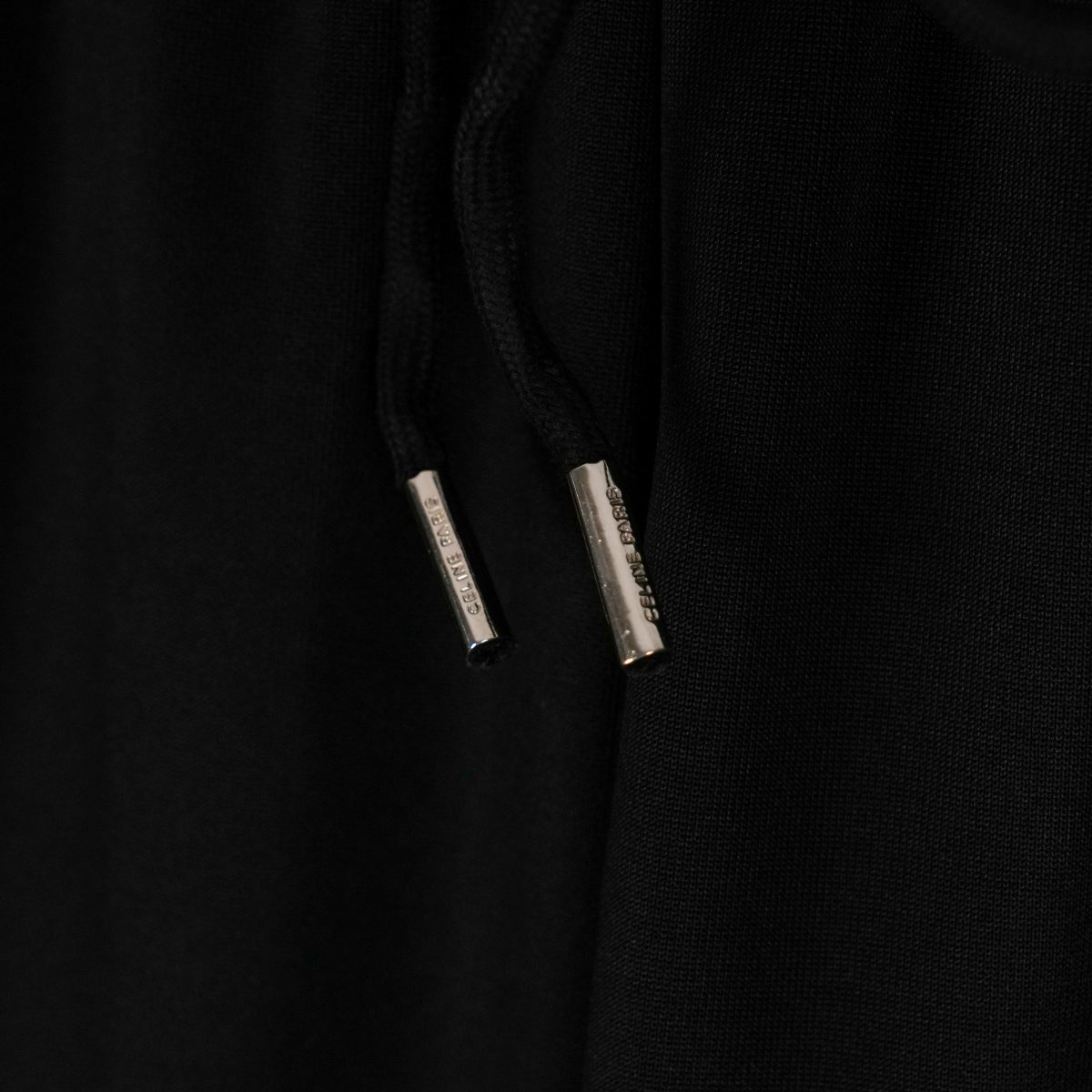 Celine Paris Black Wool Blend Side Stripe Logo Track Pants — photo 6