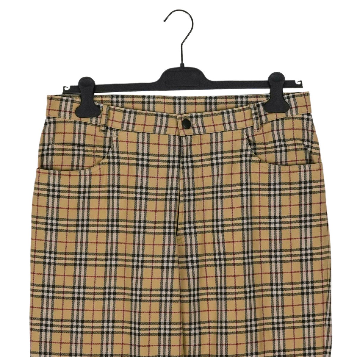 Burberry London Beige Nova Check Straight Leg Trousers Pants — photo 3