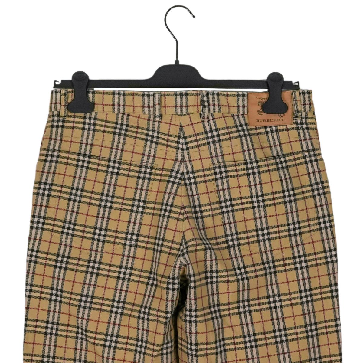 Burberry London Beige Nova Check Straight Leg Trousers Pants — photo 4