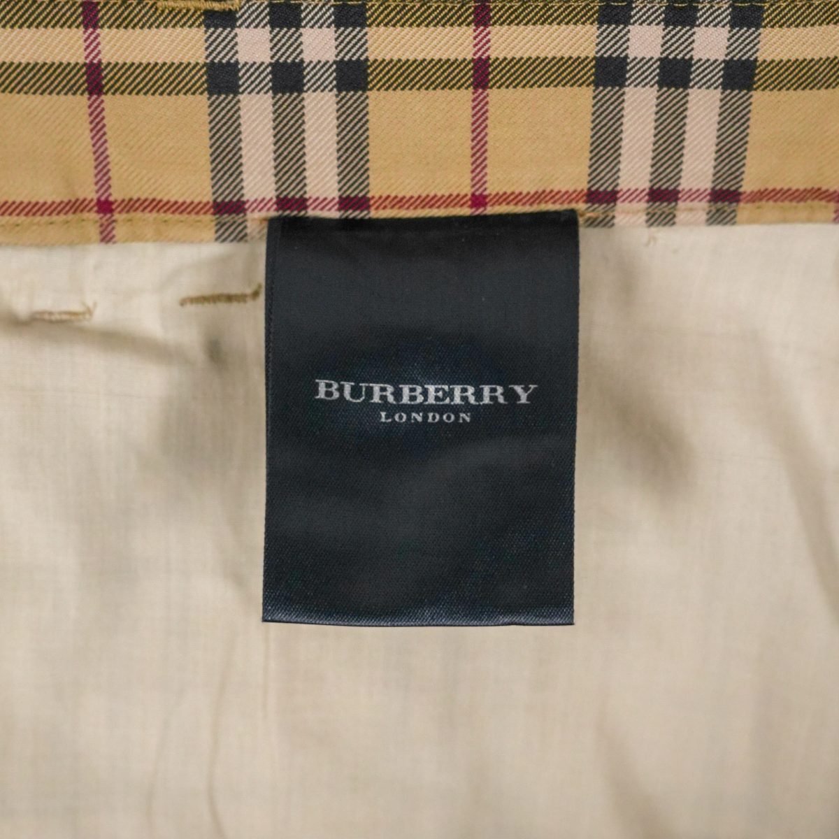 Burberry London Beige Nova Check Straight Leg Trousers Pants — photo 9