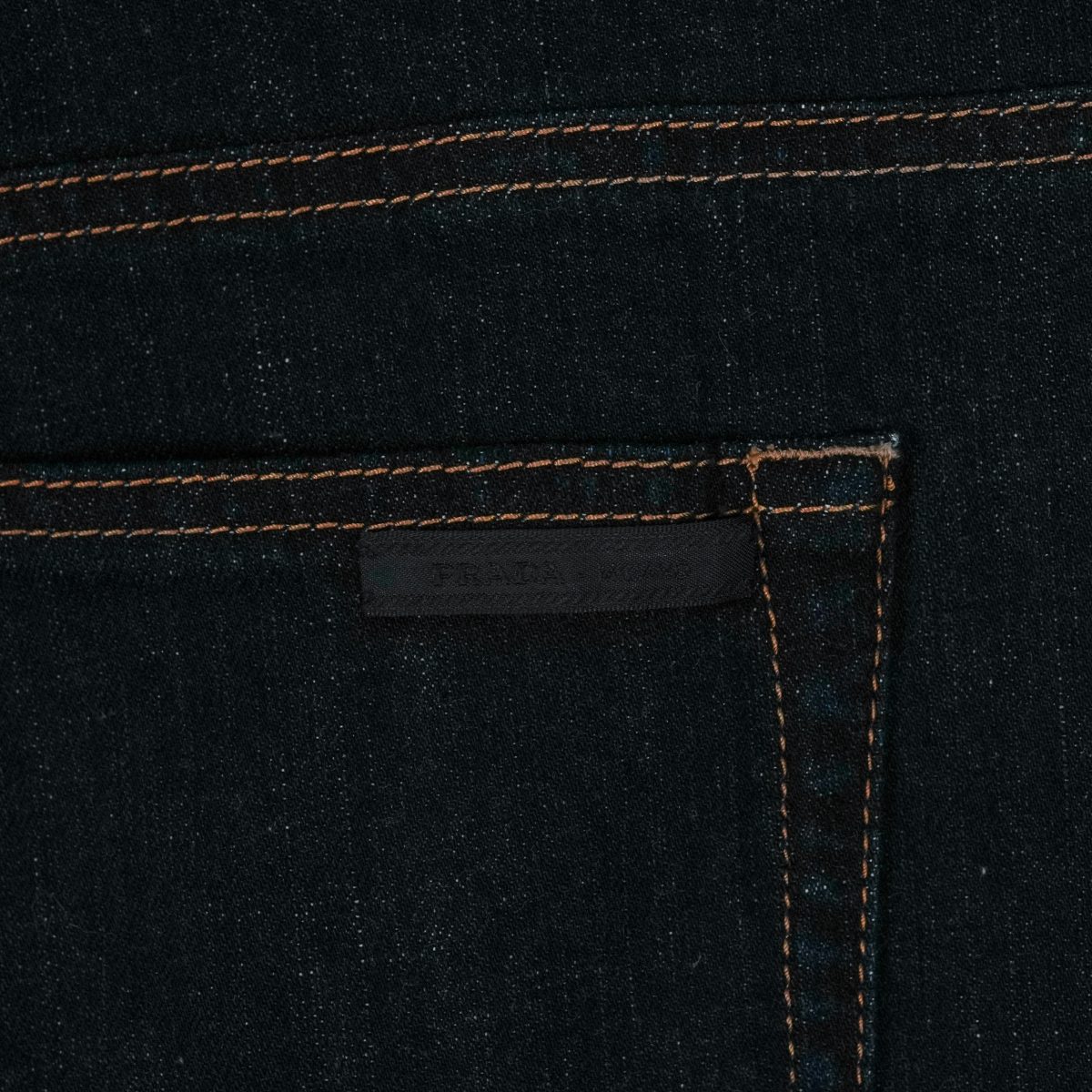 Prada Milano Dark Indigo Logo Selvedge Denim Jeans Pants — photo 6