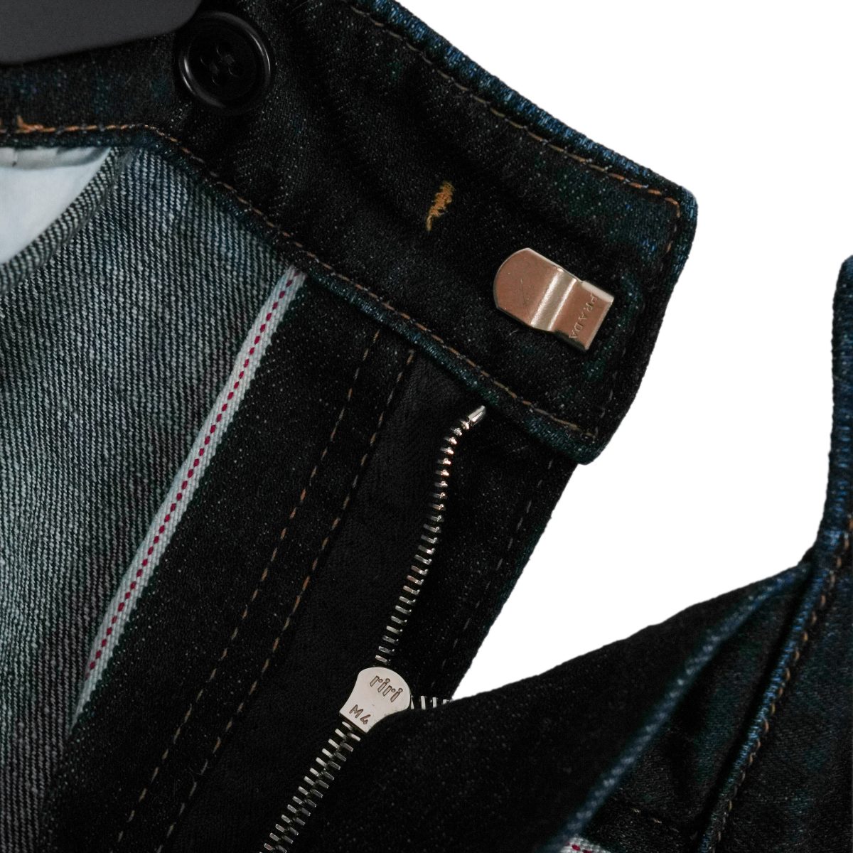 Prada Milano Dark Indigo Logo Selvedge Denim Jeans Pants — photo 8