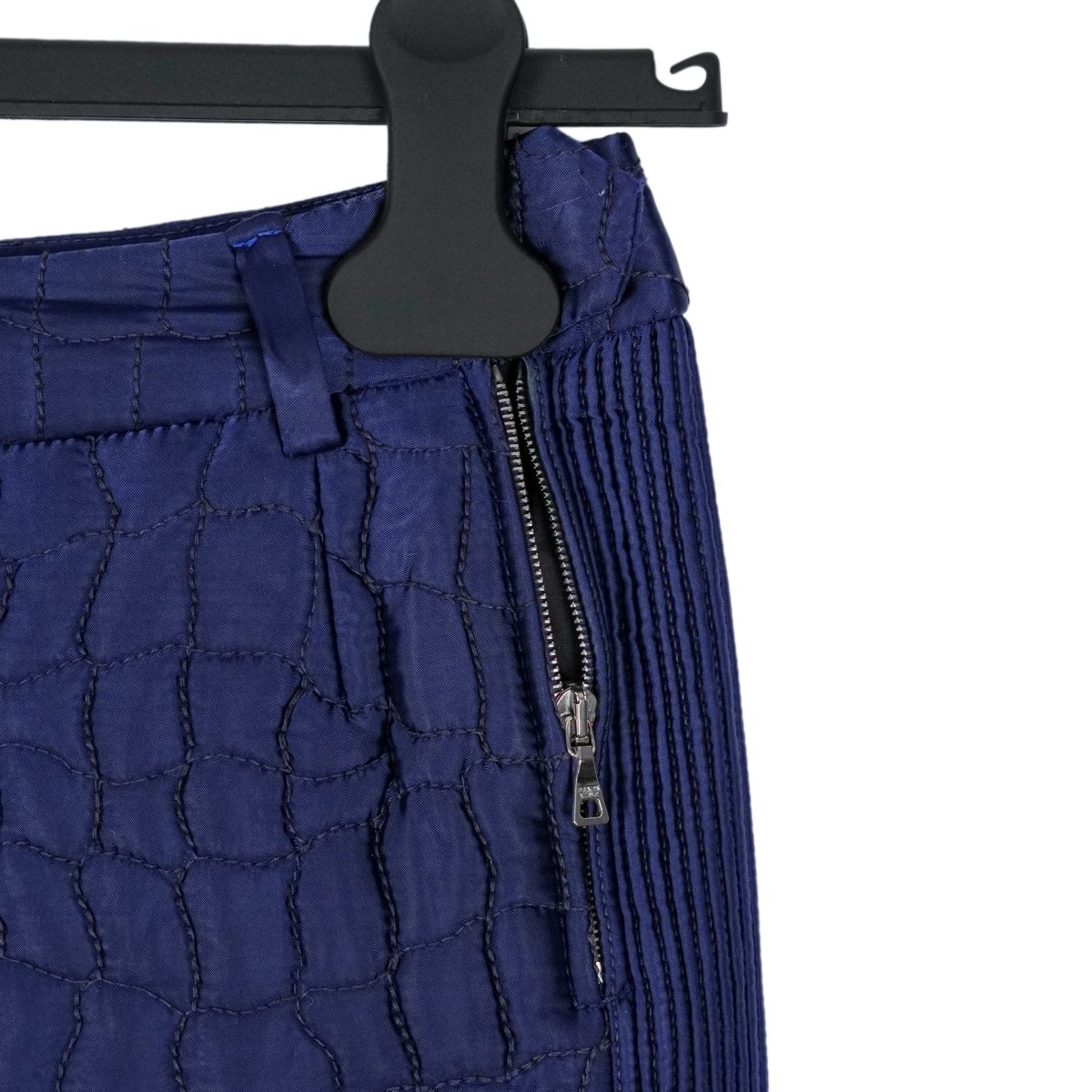 Vintage Prada Sport Y2K Blue Quilted Padded Nylon Mini Skirt — photo 3