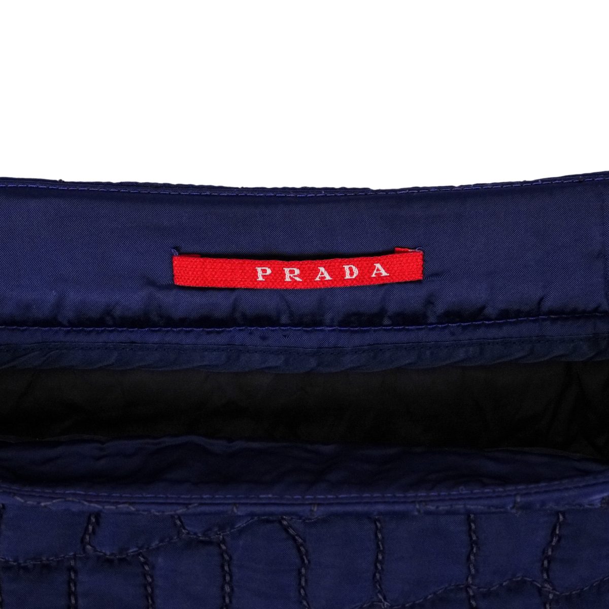 Vintage Prada Sport Y2K Blue Quilted Padded Nylon Mini Skirt — photo 8