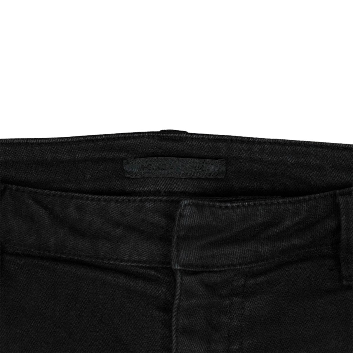 Prada Milano Black Zip Pocket Back Logo Denim Jeans Shorts — photo 7
