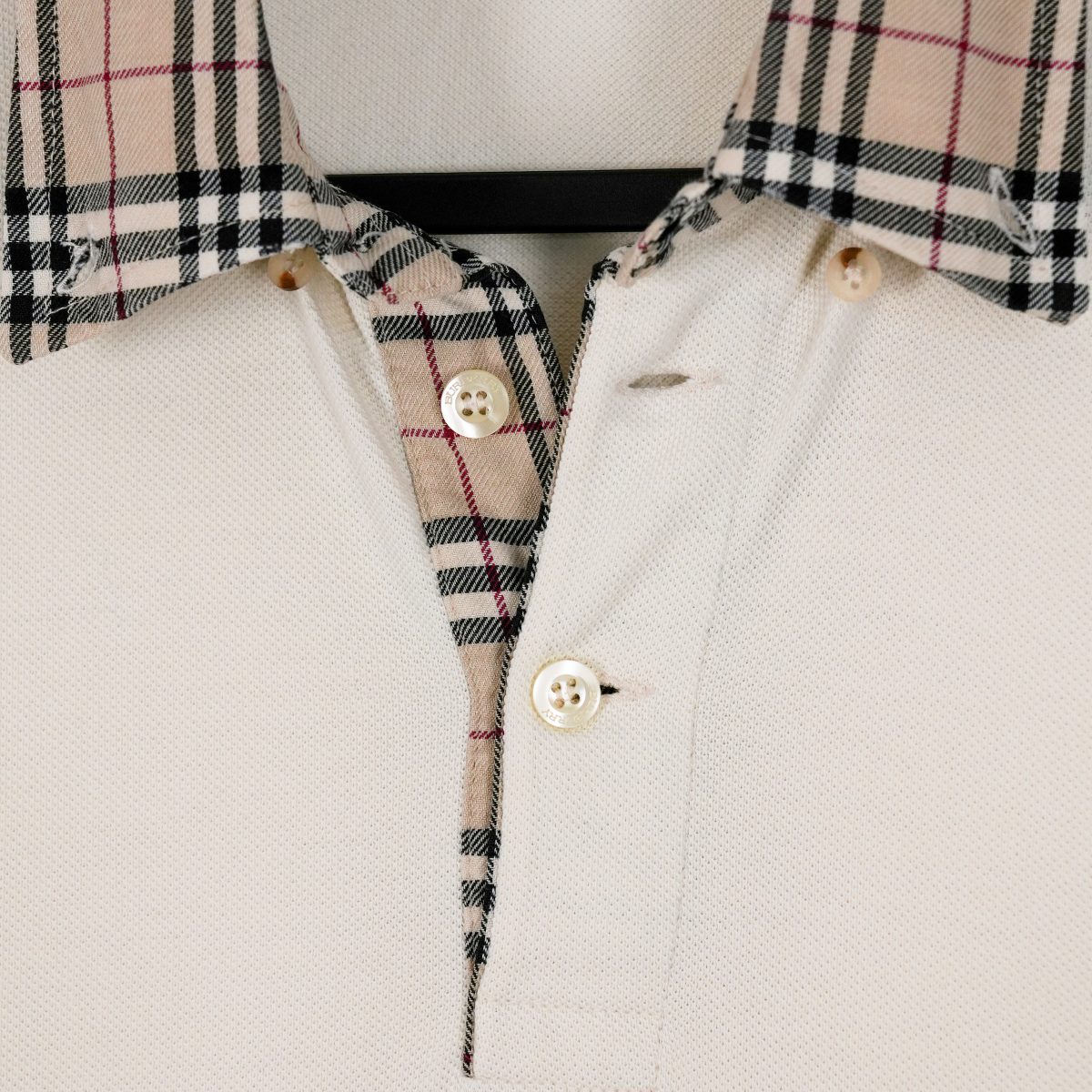 Burberry London Beige Nova Check Embroidered Logo Polo Shirt — photo 4
