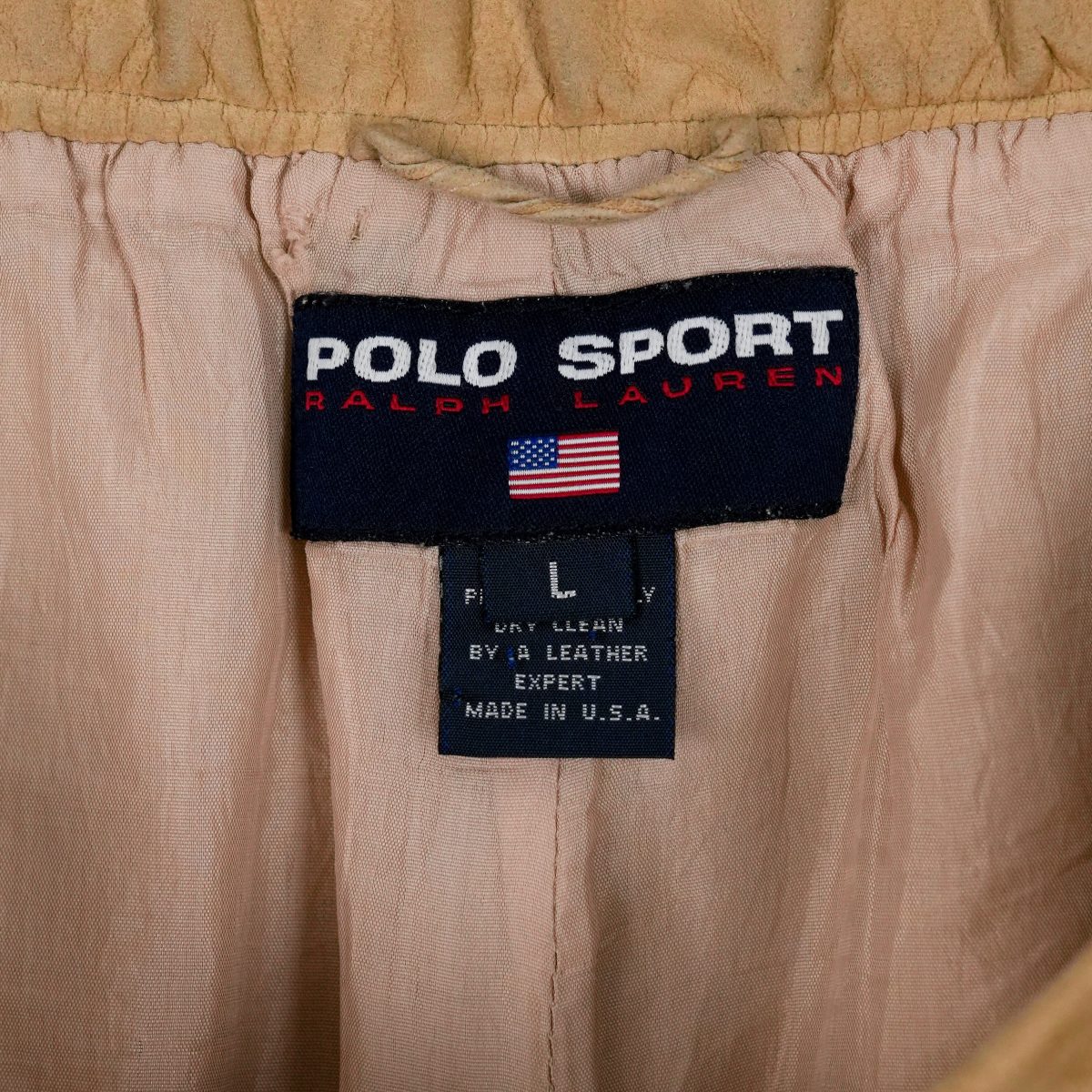 Polo Sport Ralph Lauren Beige Suede Leather Trousers Pants — photo 7