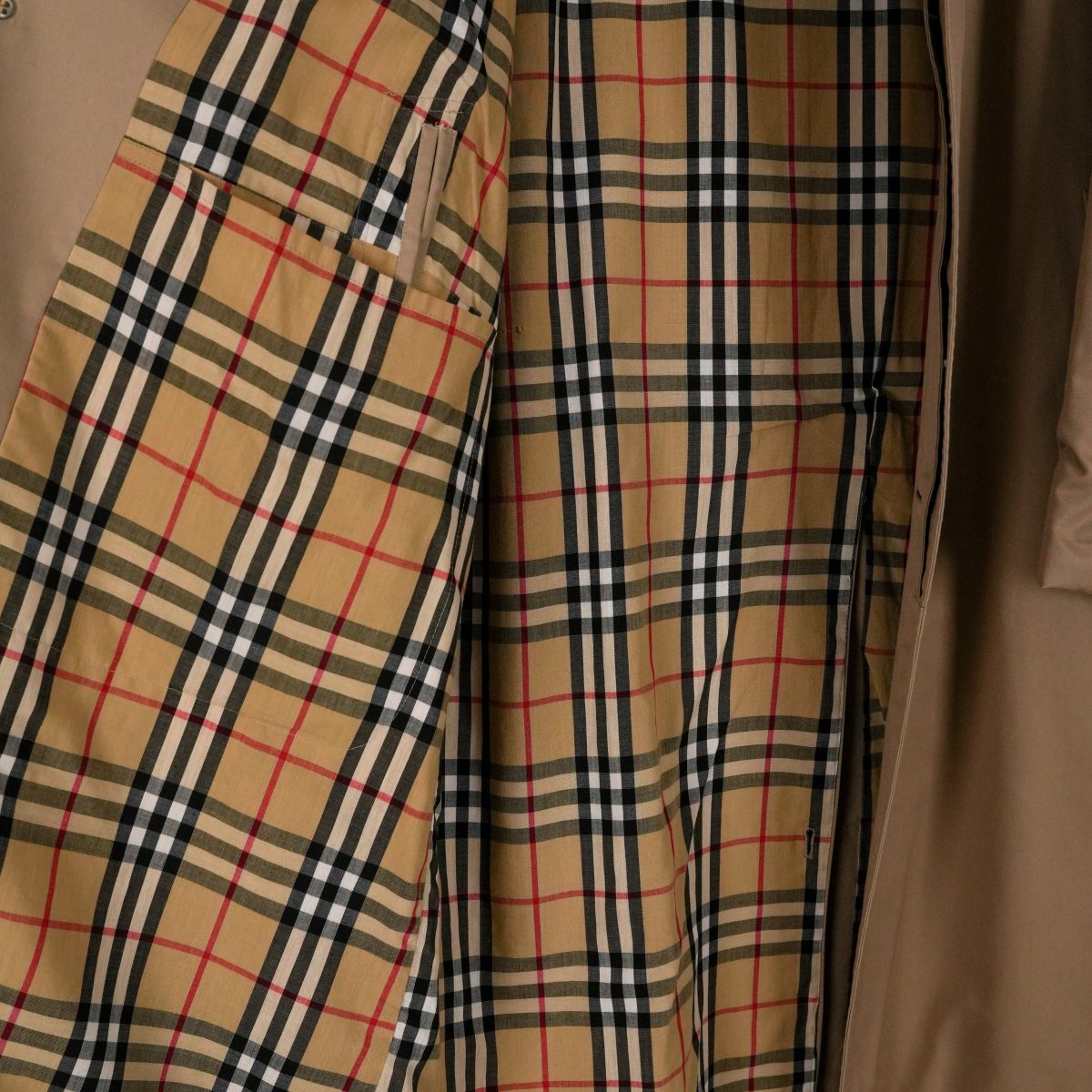Burberrys Prorsum Beige Nova Check Long Rain Coat Jacket — photo 6