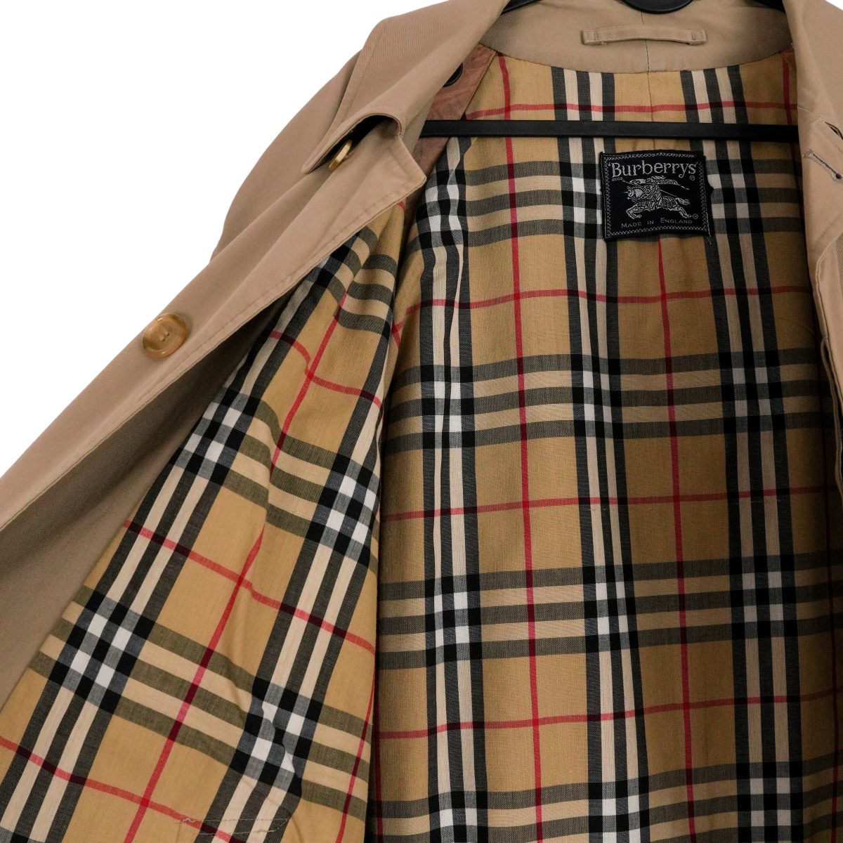 Burberrys Prorsum Beige Nova Check Long Rain Coat Jacket — photo 7