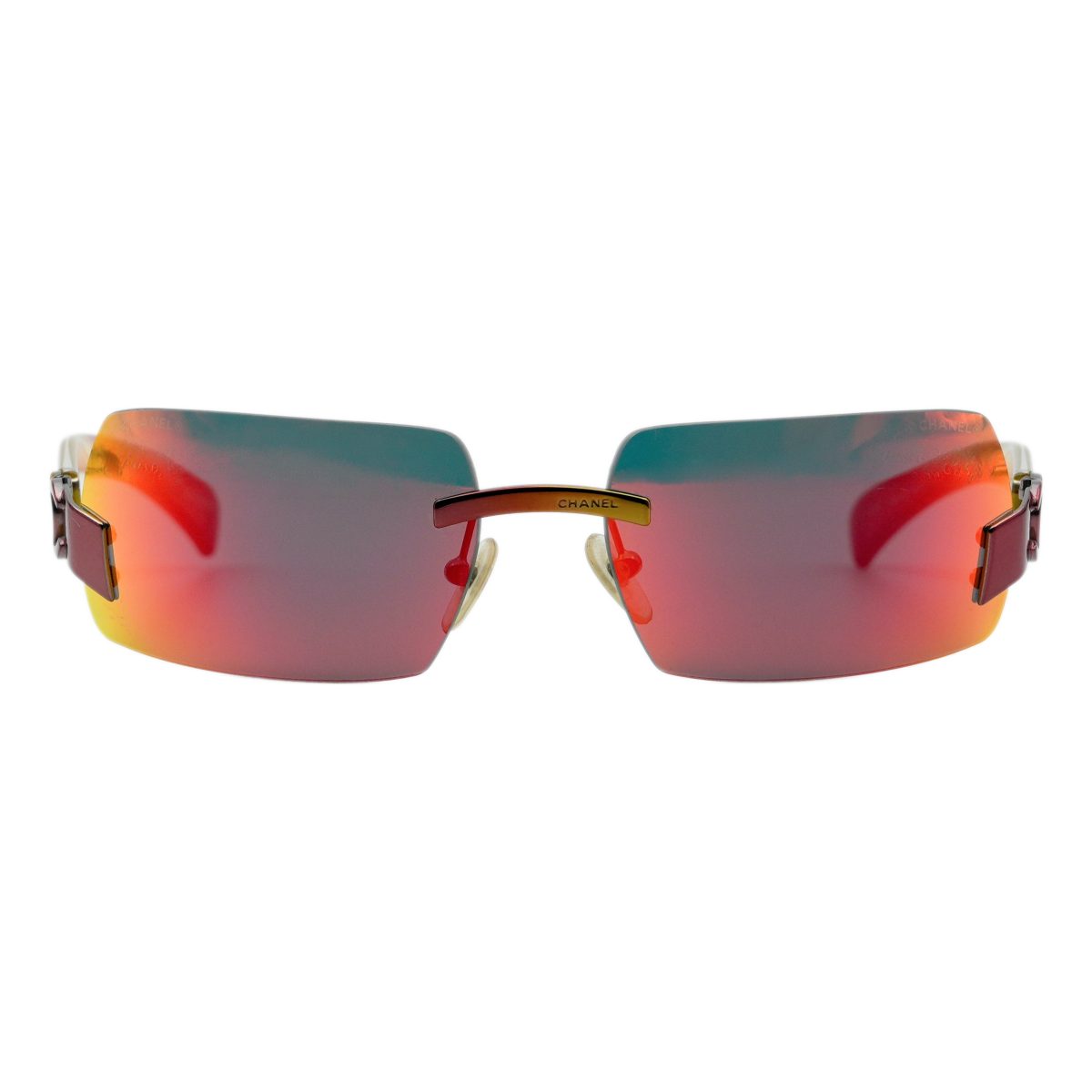 Vintage Chanel 4048 Rainbow Rimless Metal CC Logo Sunglasses — photo 2