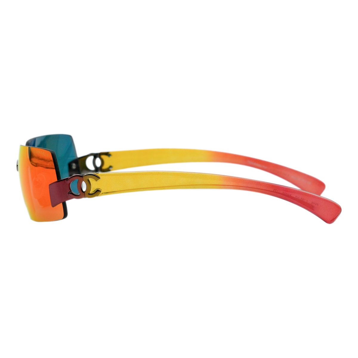Vintage Chanel 4048 Rainbow Rimless Metal CC Logo Sunglasses — photo 3