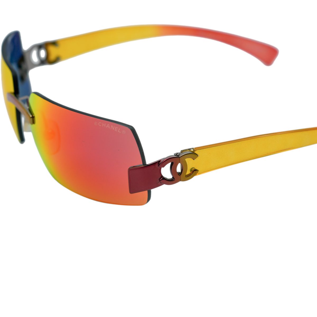 Vintage Chanel 4048 Rainbow Rimless Metal CC Logo Sunglasses — photo 4