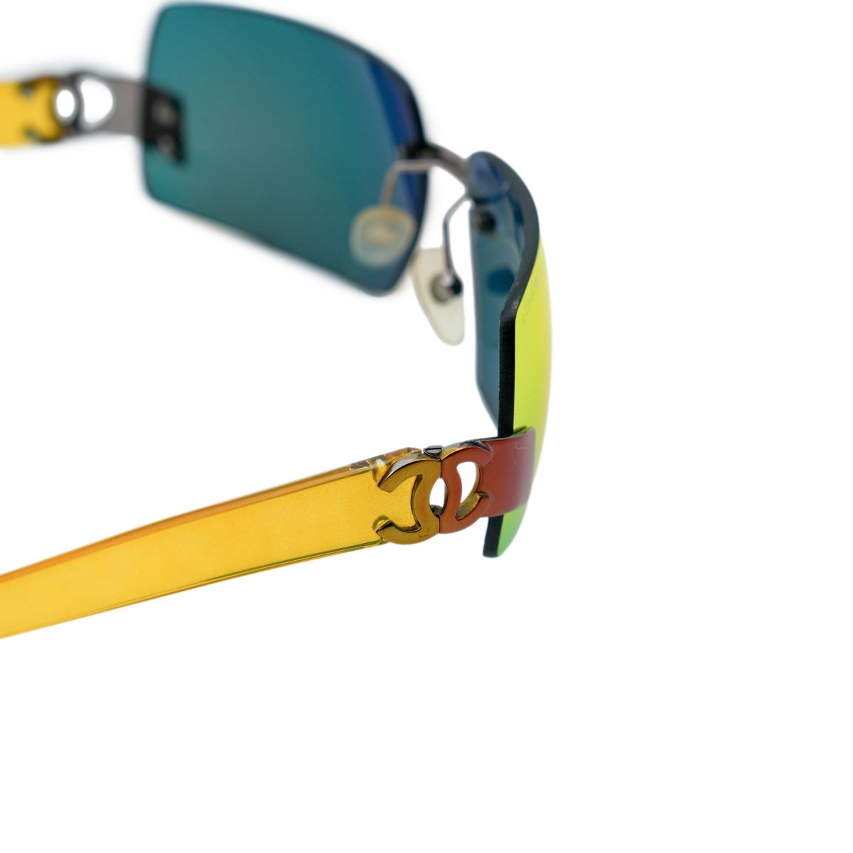 Vintage Chanel 4048 Rainbow Rimless Metal CC Logo Sunglasses — photo 5