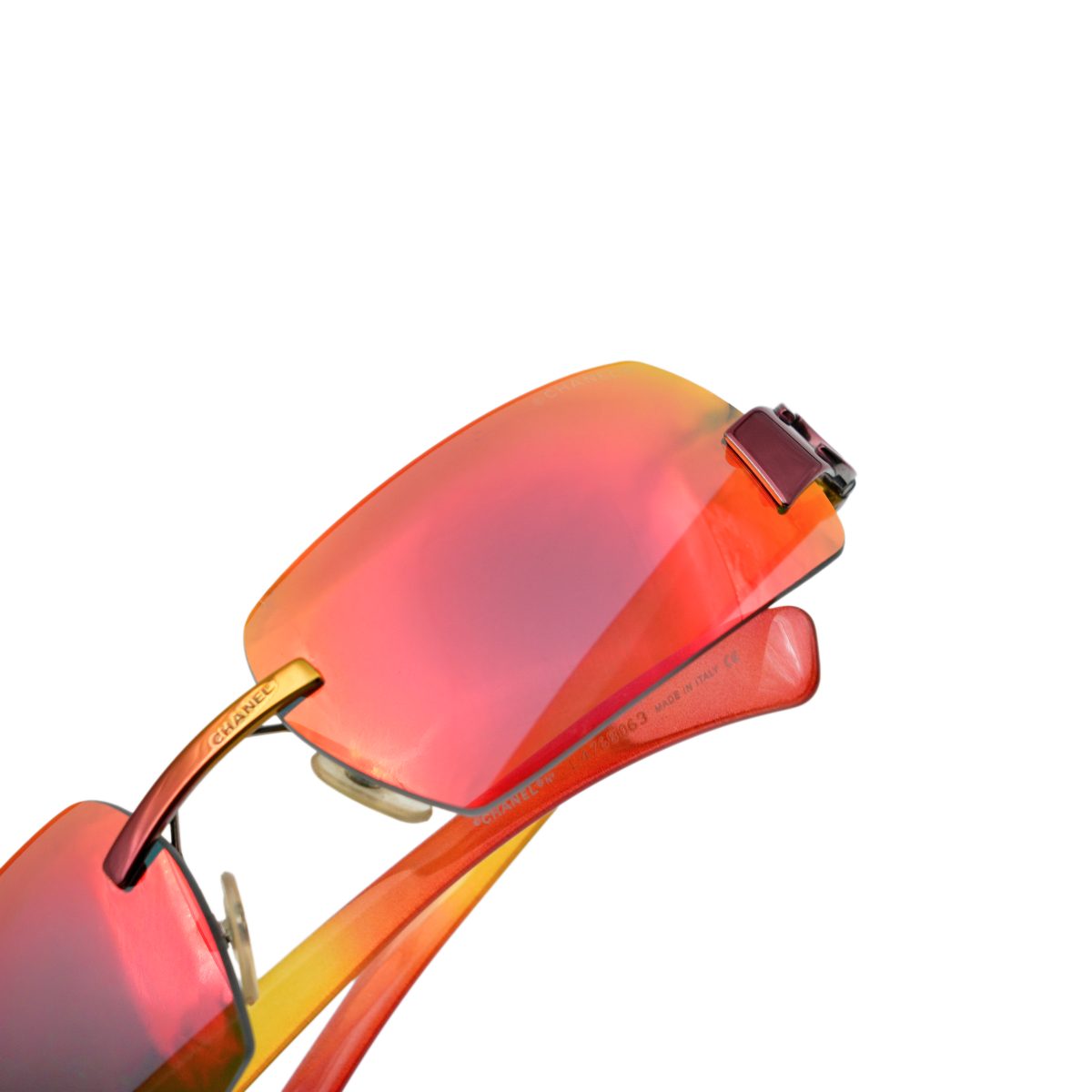 Vintage Chanel 4048 Rainbow Rimless Metal CC Logo Sunglasses — photo 9