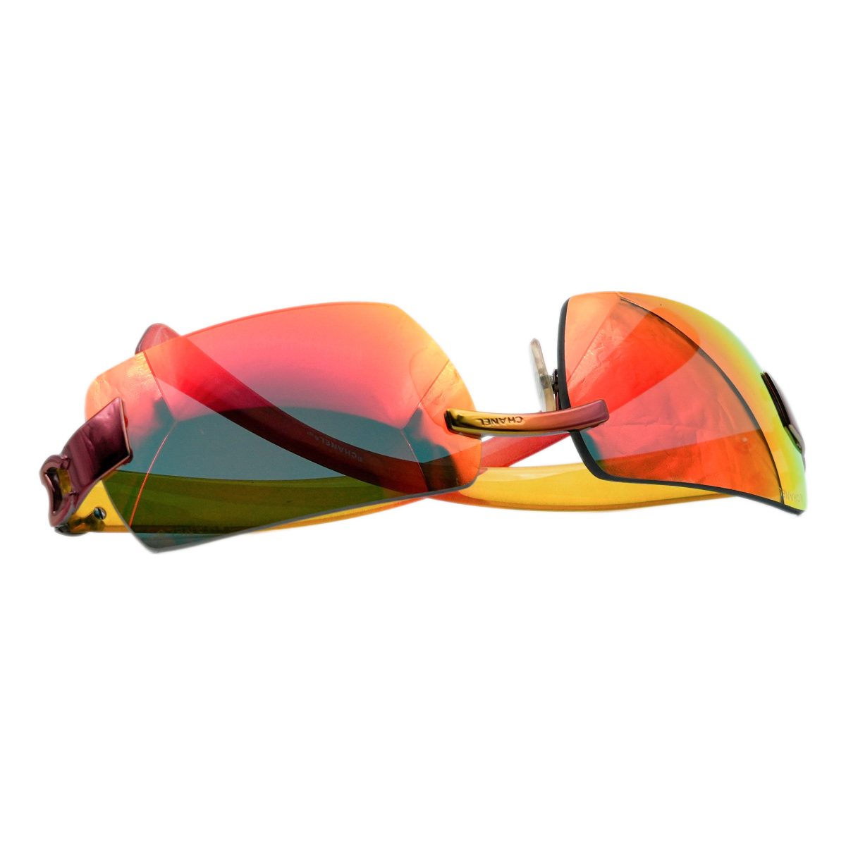 Vintage Chanel 4048 Rainbow Rimless Metal CC Logo Sunglasses — photo 11