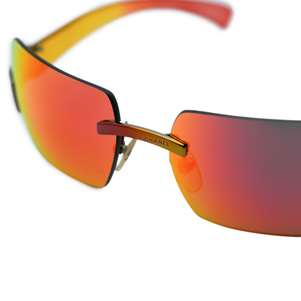 Vintage Chanel 4048 Rainbow Rimless Metal CC Logo Sunglasses — photo 12