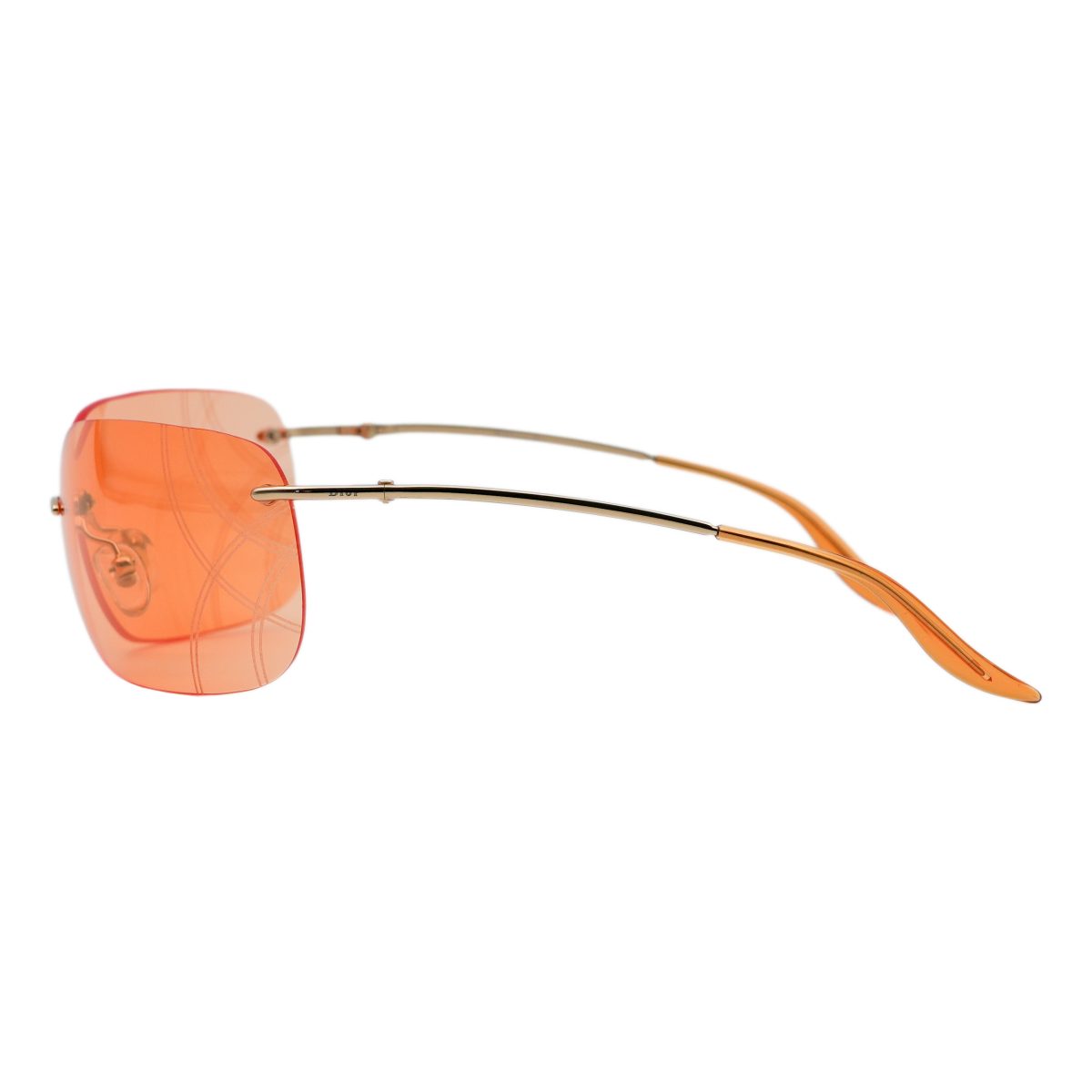 Dior Bowling/L Gold Rimless Shield Metal Logo Sunglasses — photo 3