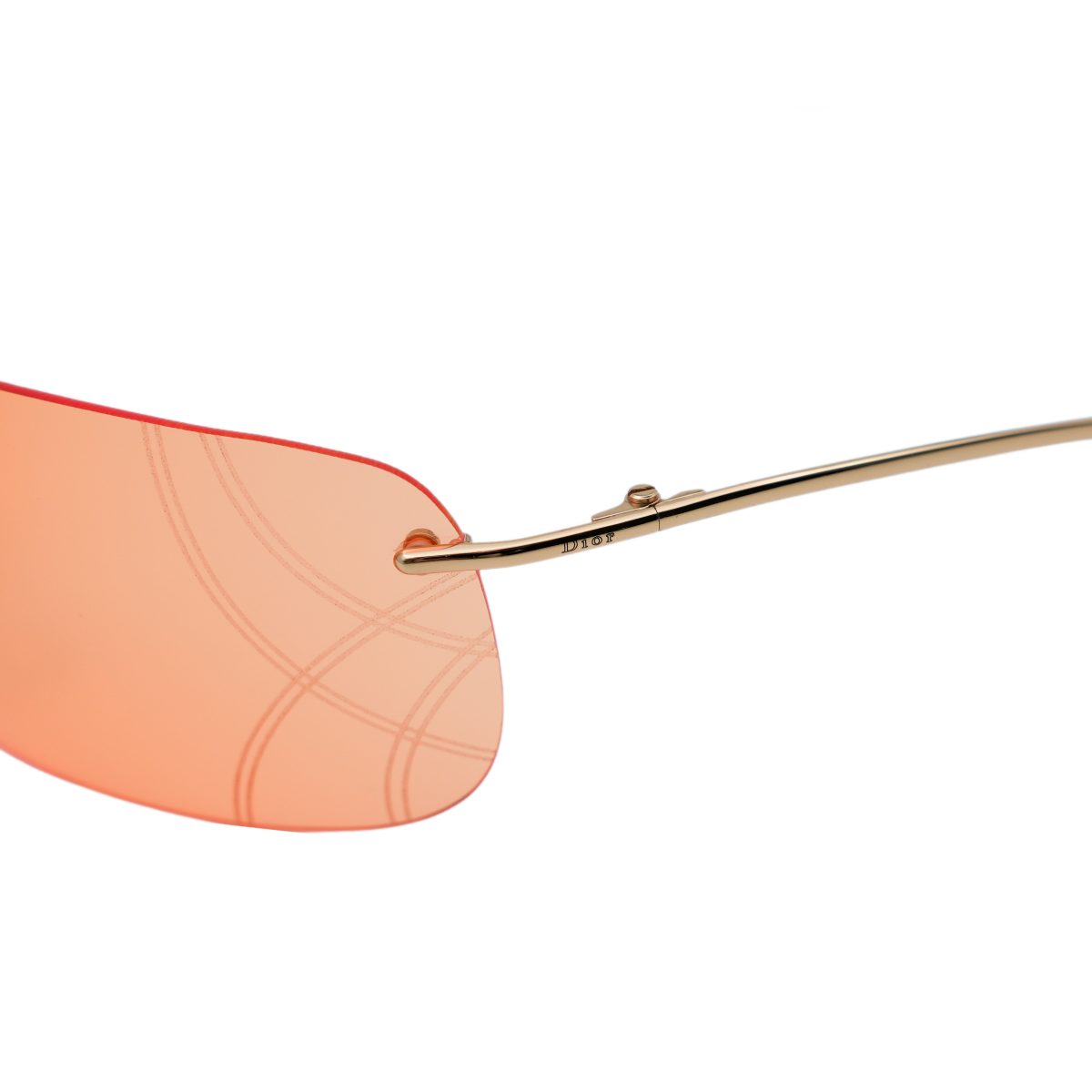 Dior Bowling/L Gold Rimless Shield Metal Logo Sunglasses — photo 4