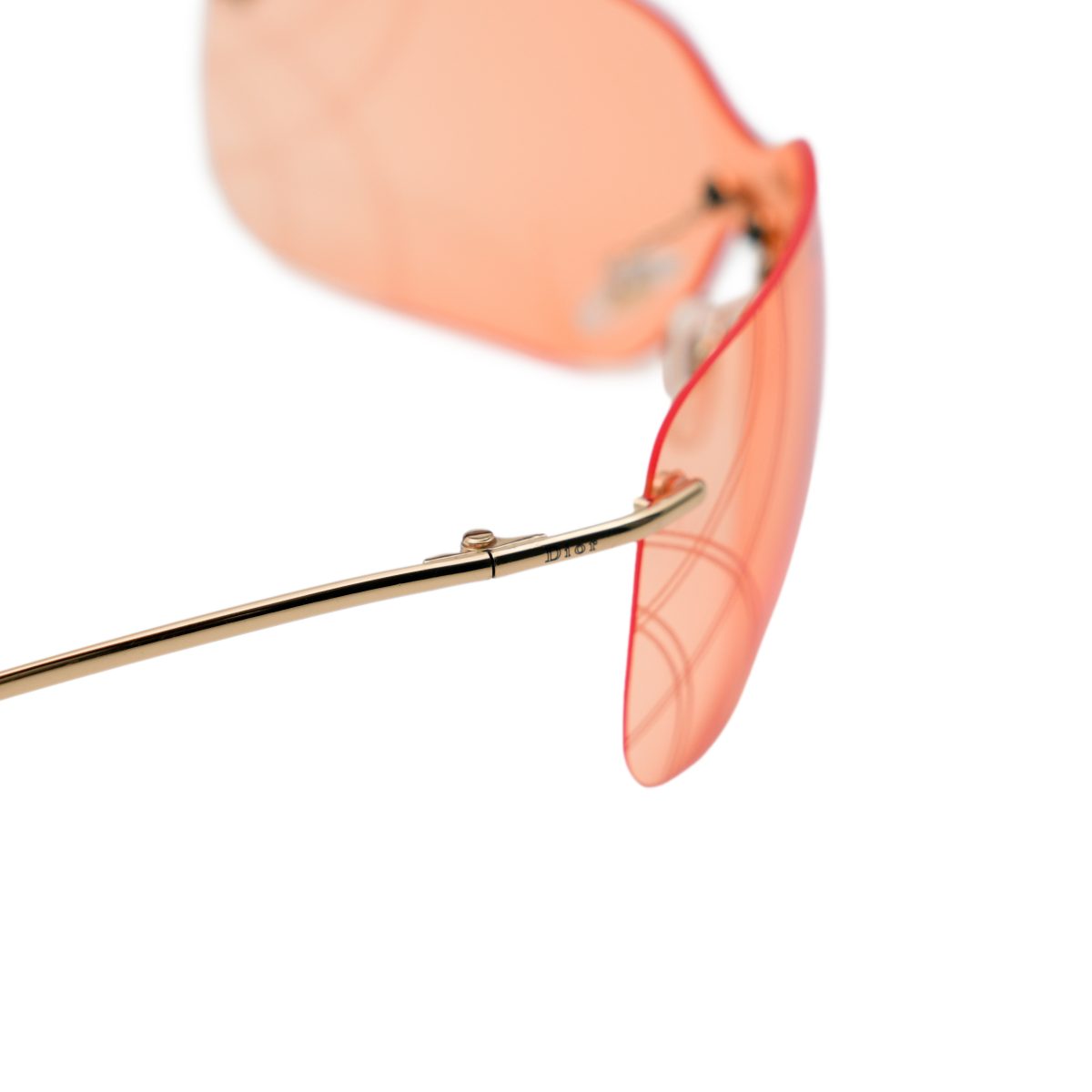 Dior Bowling/L Gold Rimless Shield Metal Logo Sunglasses — photo 5