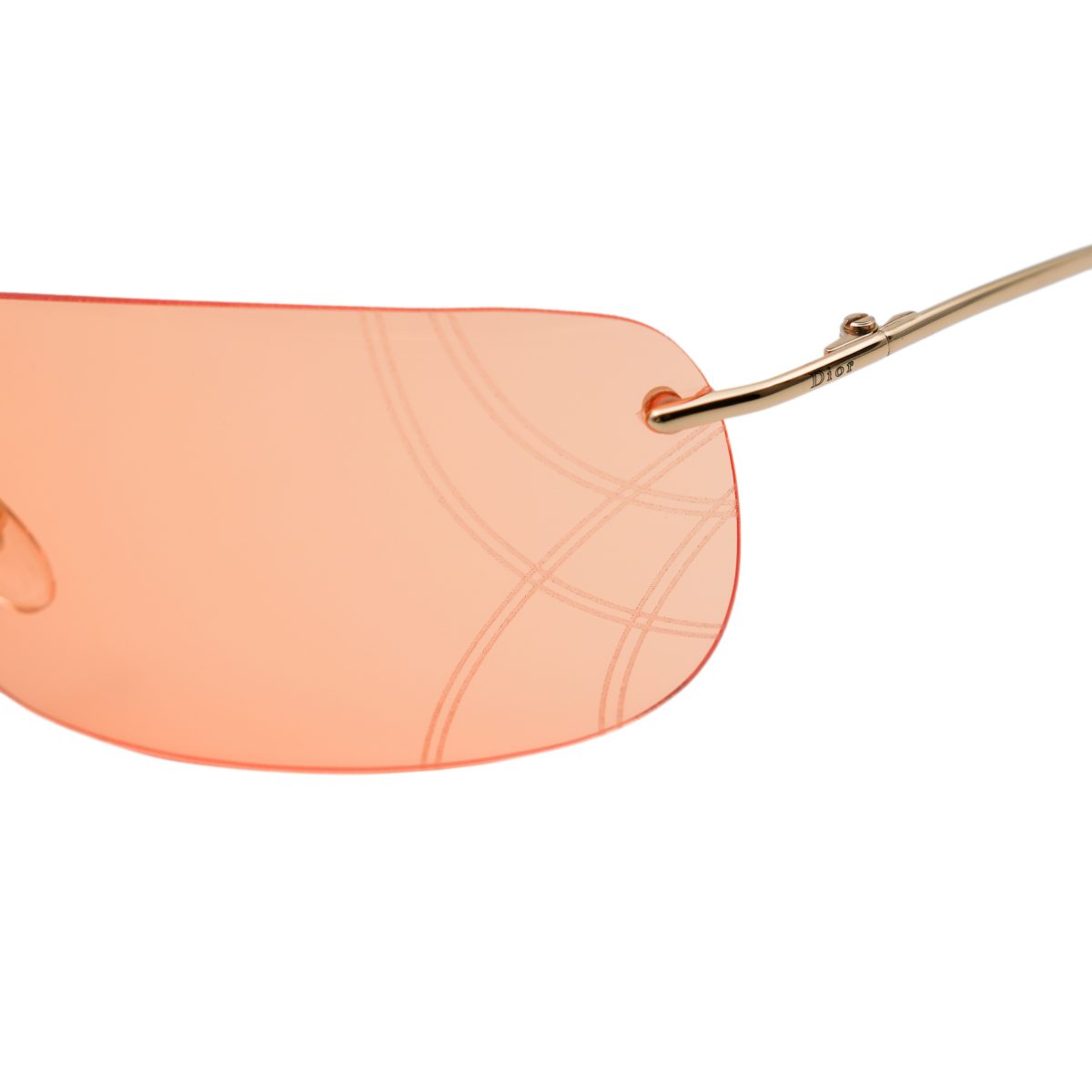 Dior Bowling/L Gold Rimless Shield Metal Logo Sunglasses — photo 6