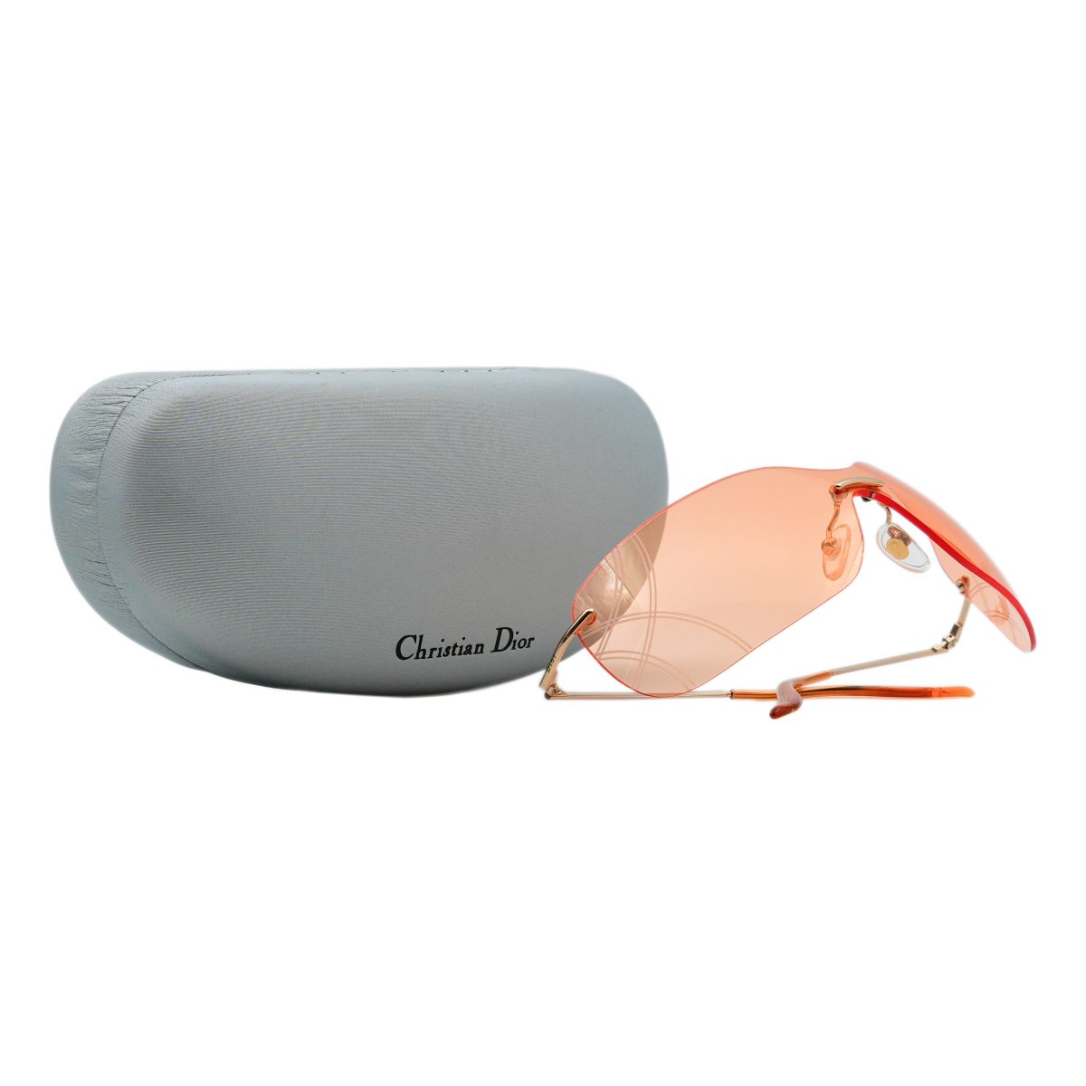 Dior Bowling/L Gold Rimless Shield Metal Logo Sunglasses — photo 9