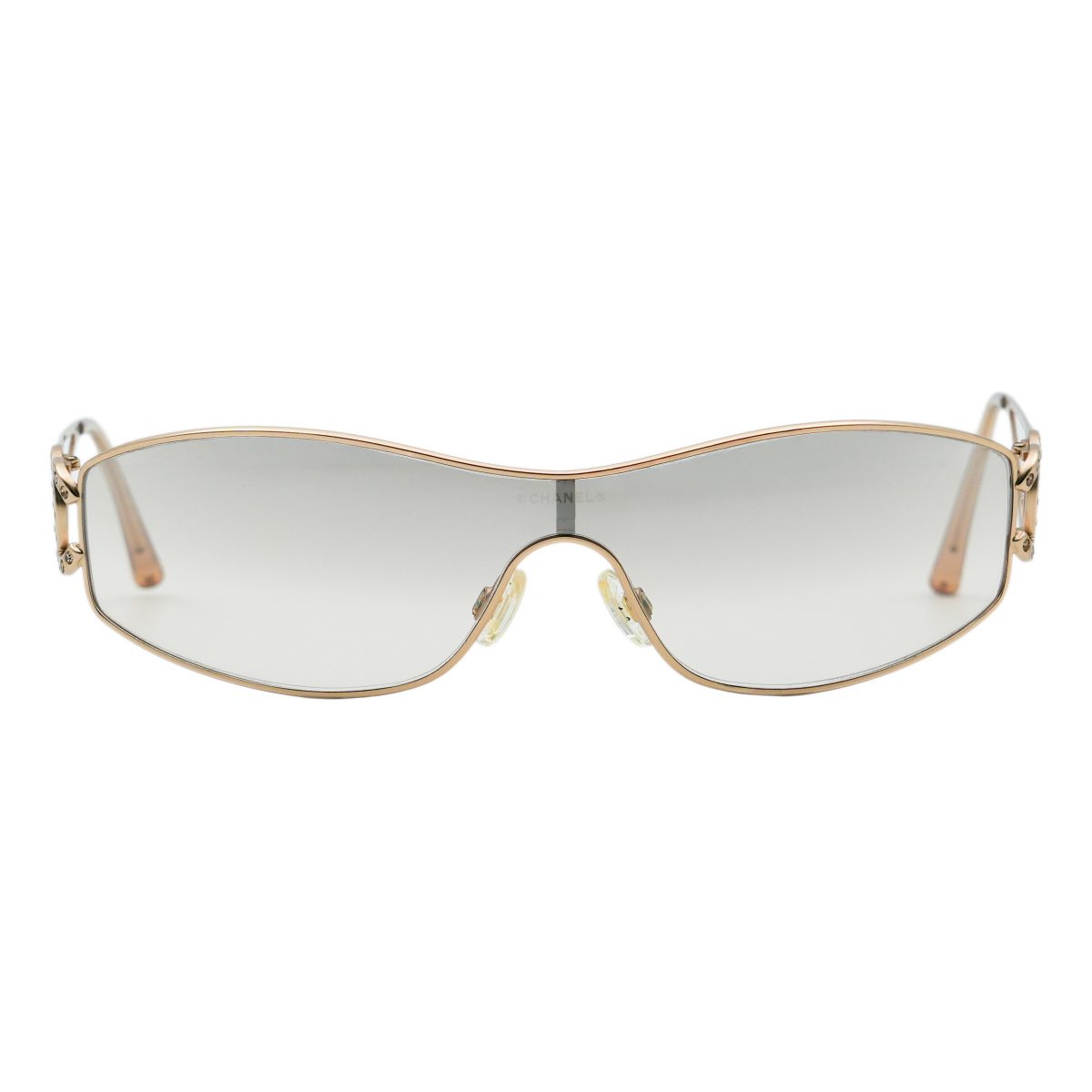 Chanel 4073 Gold Gradient Crystal CC Logo Y2K Sunglasses — photo 2