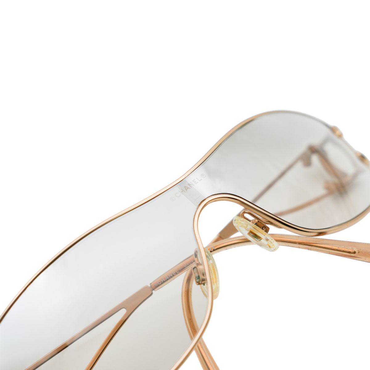 Chanel 4073 Gold Gradient Crystal CC Logo Y2K Sunglasses — photo 10