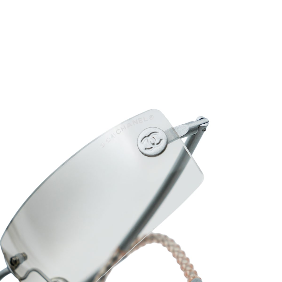 Chanel 4047 Silver Gradient Rimless CC Logo Y2K Sunglasses — photo 6
