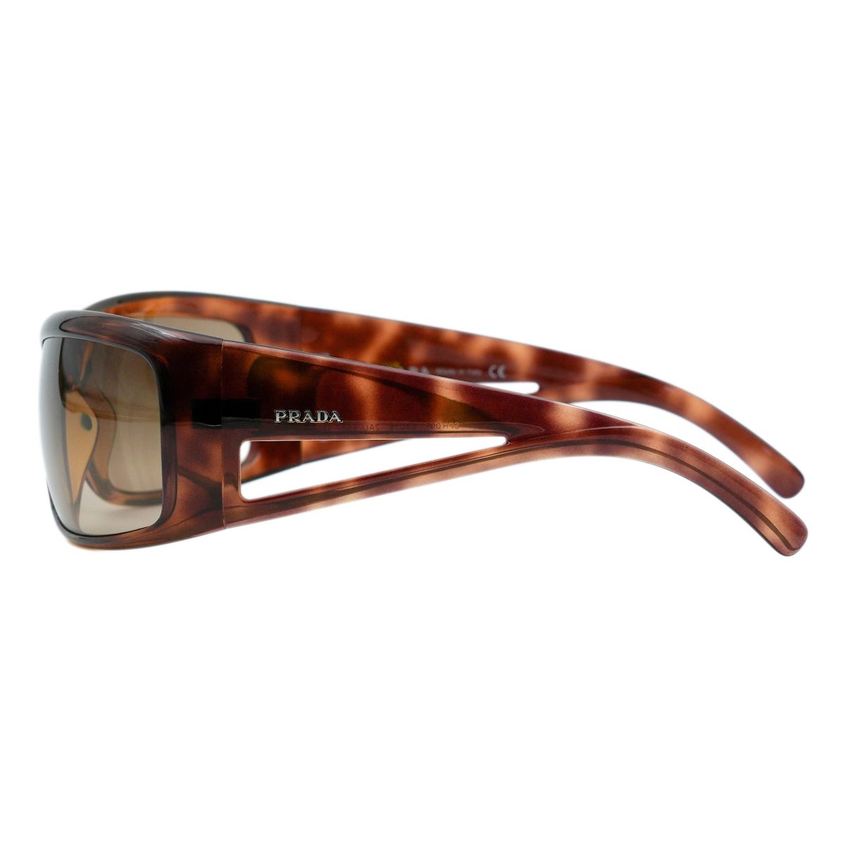 Prada SPR 09F Brown Tortoise Gradient Logo Y2K Sunglasses — photo 3