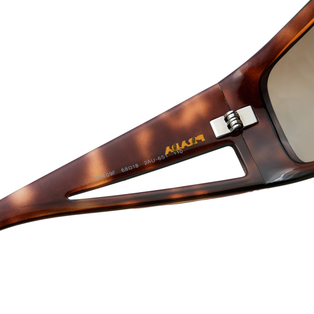 Prada SPR 09F Brown Tortoise Gradient Logo Y2K Sunglasses — photo 6