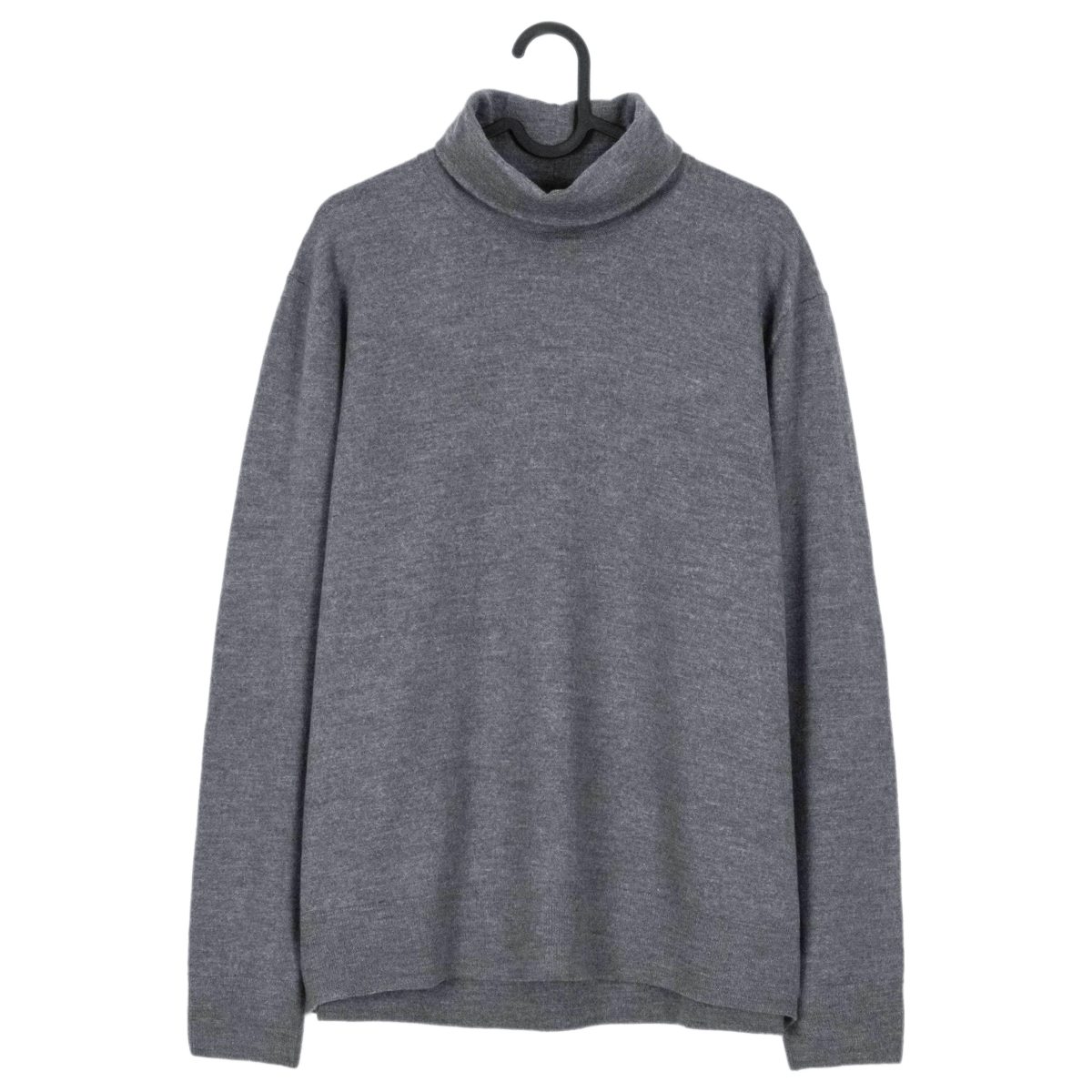 Acne Studios Gray Wool Blend Knit Roll Neck Collar Sweater