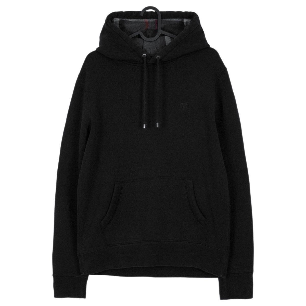 Burberry Claredon Black Embroidered Logo Hoodie Sweatshirt