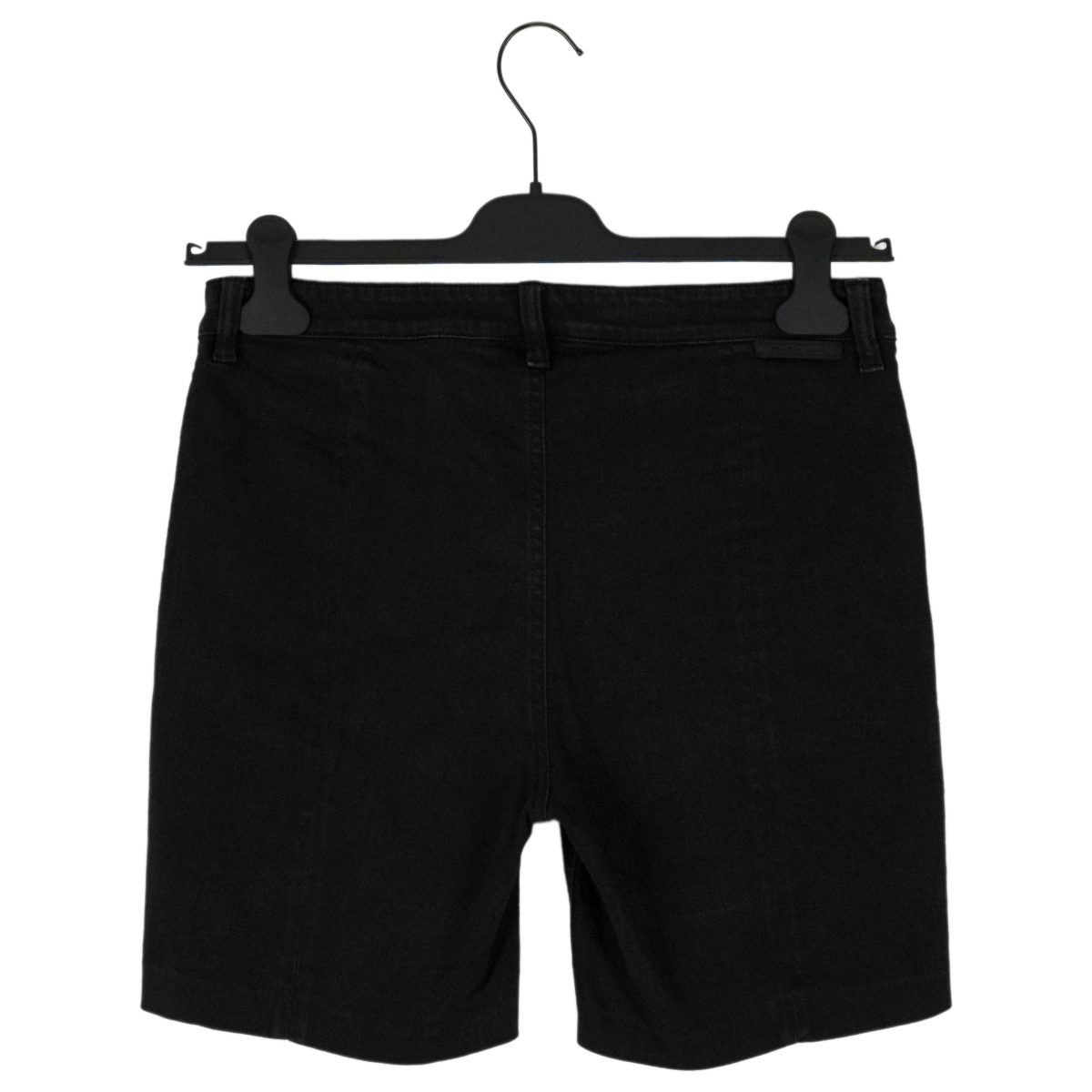 Prada Milano Black Zip Pocket Back Logo Denim Jeans Shorts — photo 2
